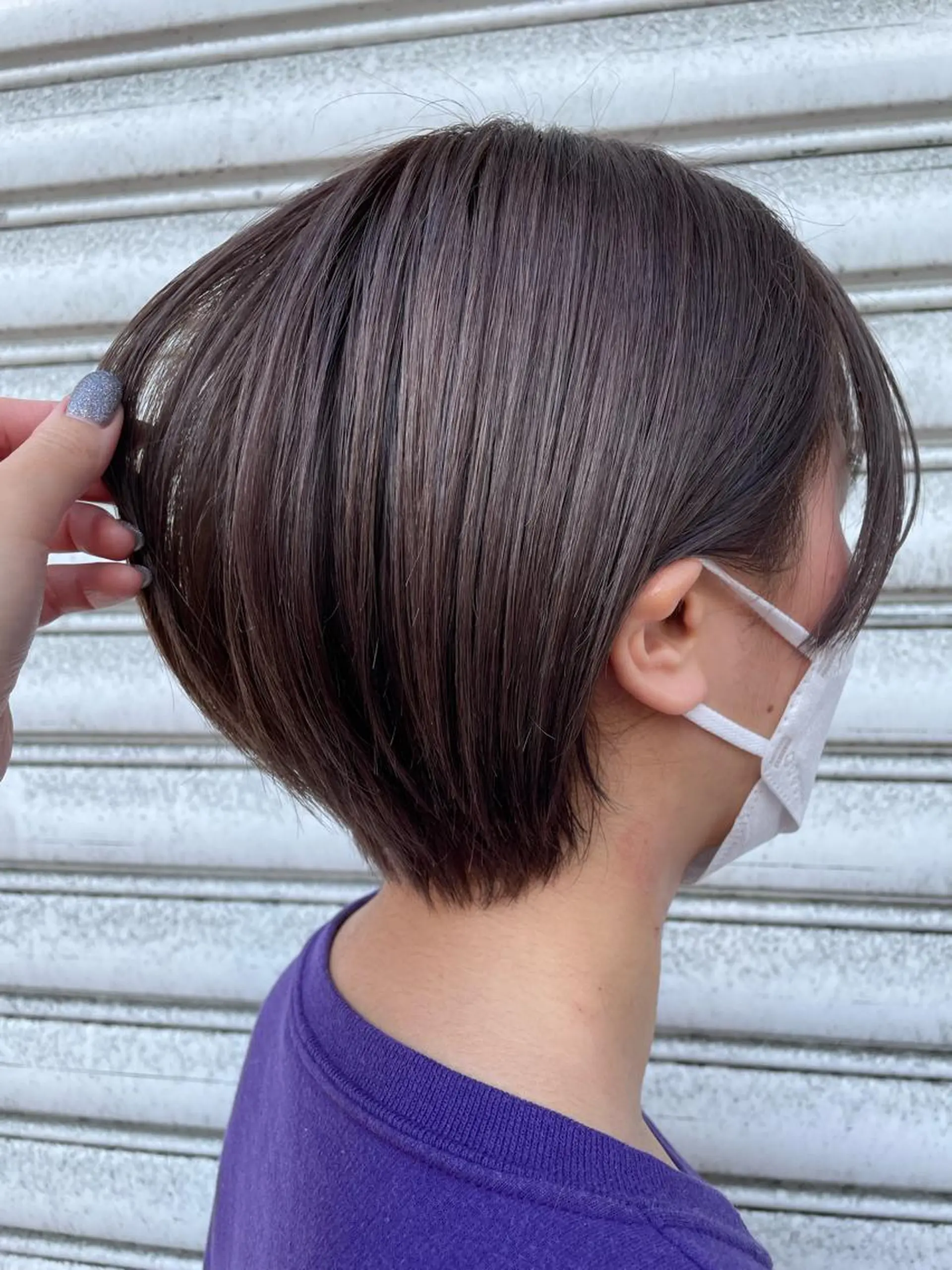 ショート カラー 丸みショート ブラウンカラー ナチュラルブラウン ショートヘア カット ヘアカラー トリートメント IORI #韓国ヘア#髪質改善のヘアスタイル