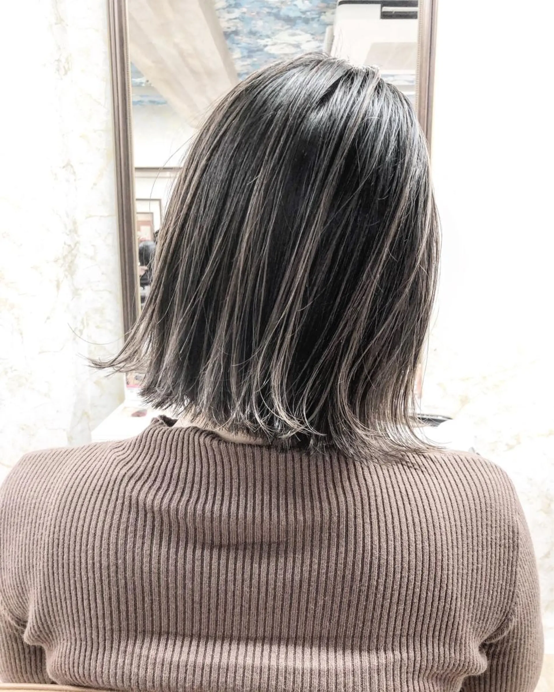 ミディアム ヘアカラー 藤井 雄大のヘアスタイル