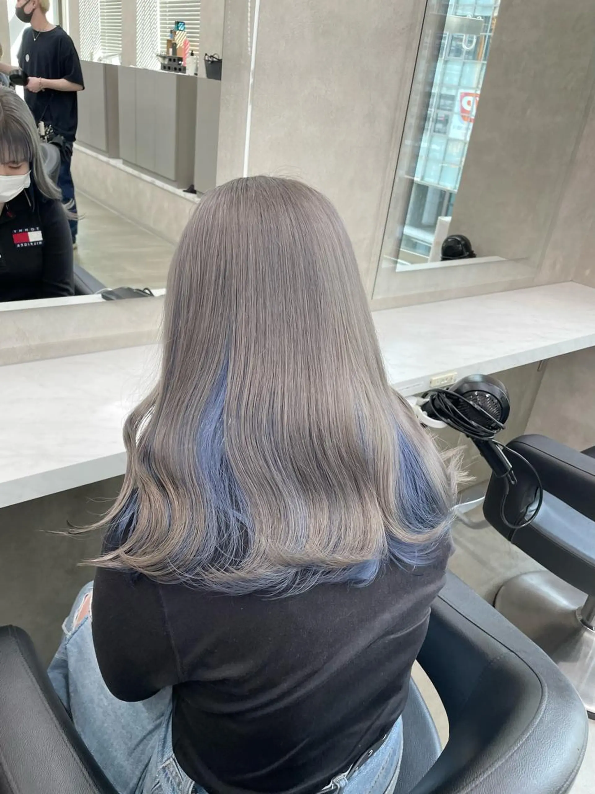 セミロング カラー *モデル募集🤍横浜 透明感カラー🫧のヘアスタイル