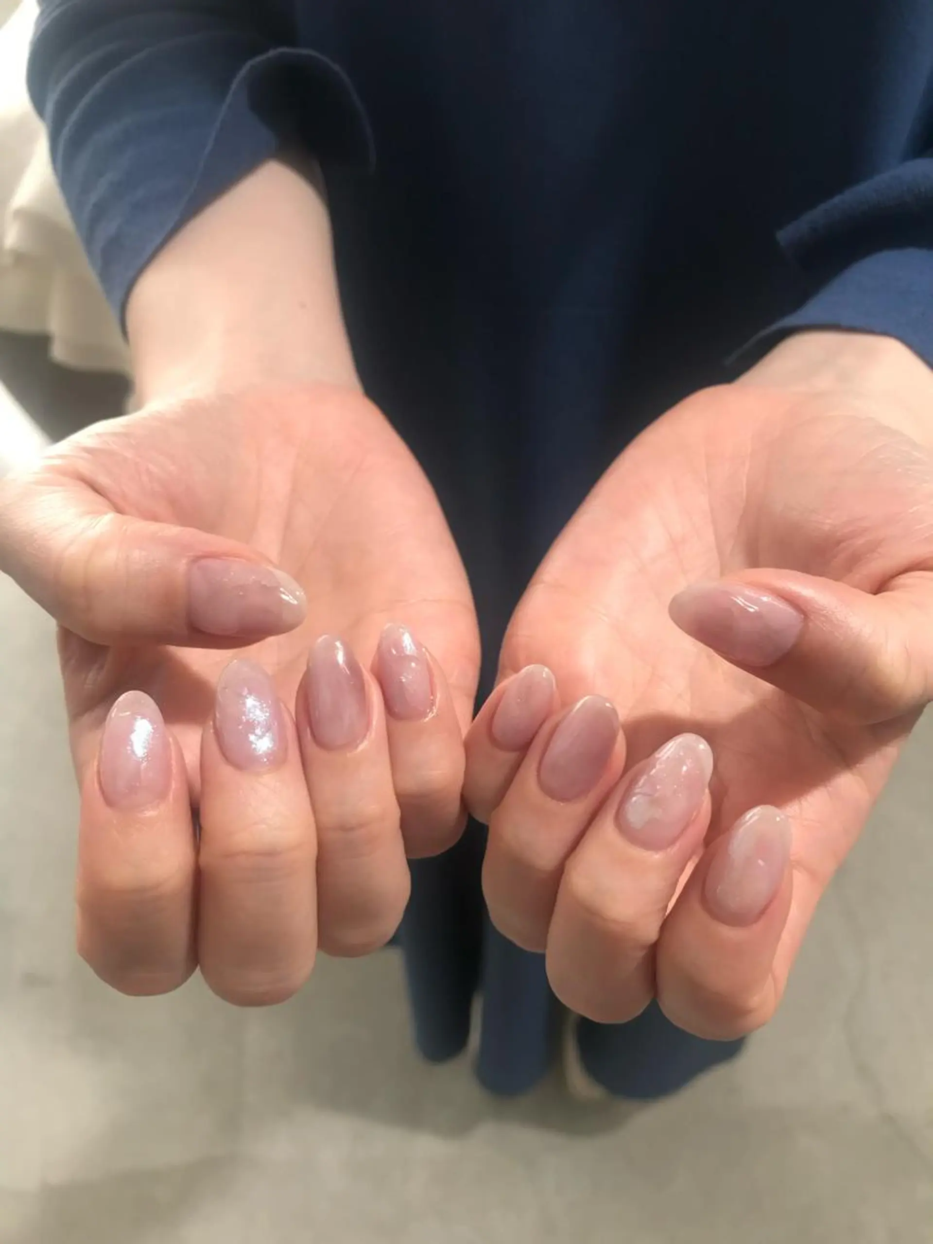 ネイル オーロラネイル ぷっくりネイル DOVE 🌷HARUNA🌷のネイルデザイン