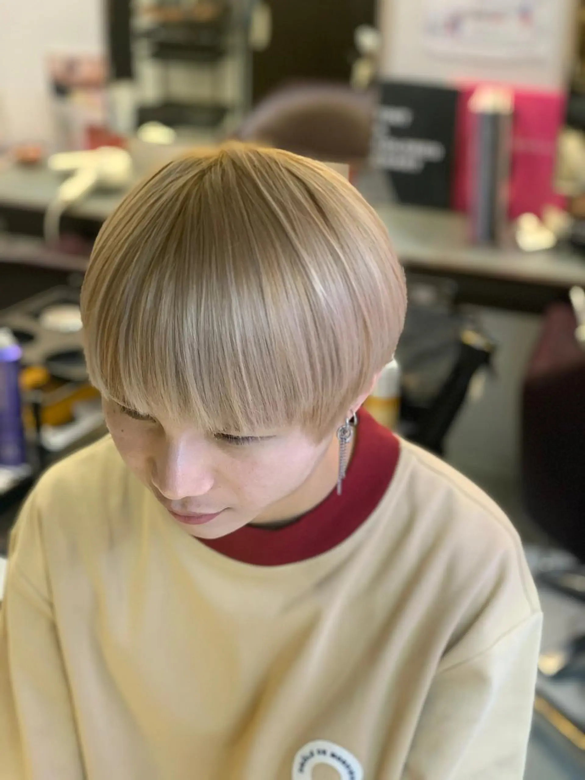 ショート カラー メンズ マッシュ ベージュカラー ホワイトベージュ ヘアカラー トリートメント ✂️大門 巧✂️ LAFF難波店のヘアスタイル