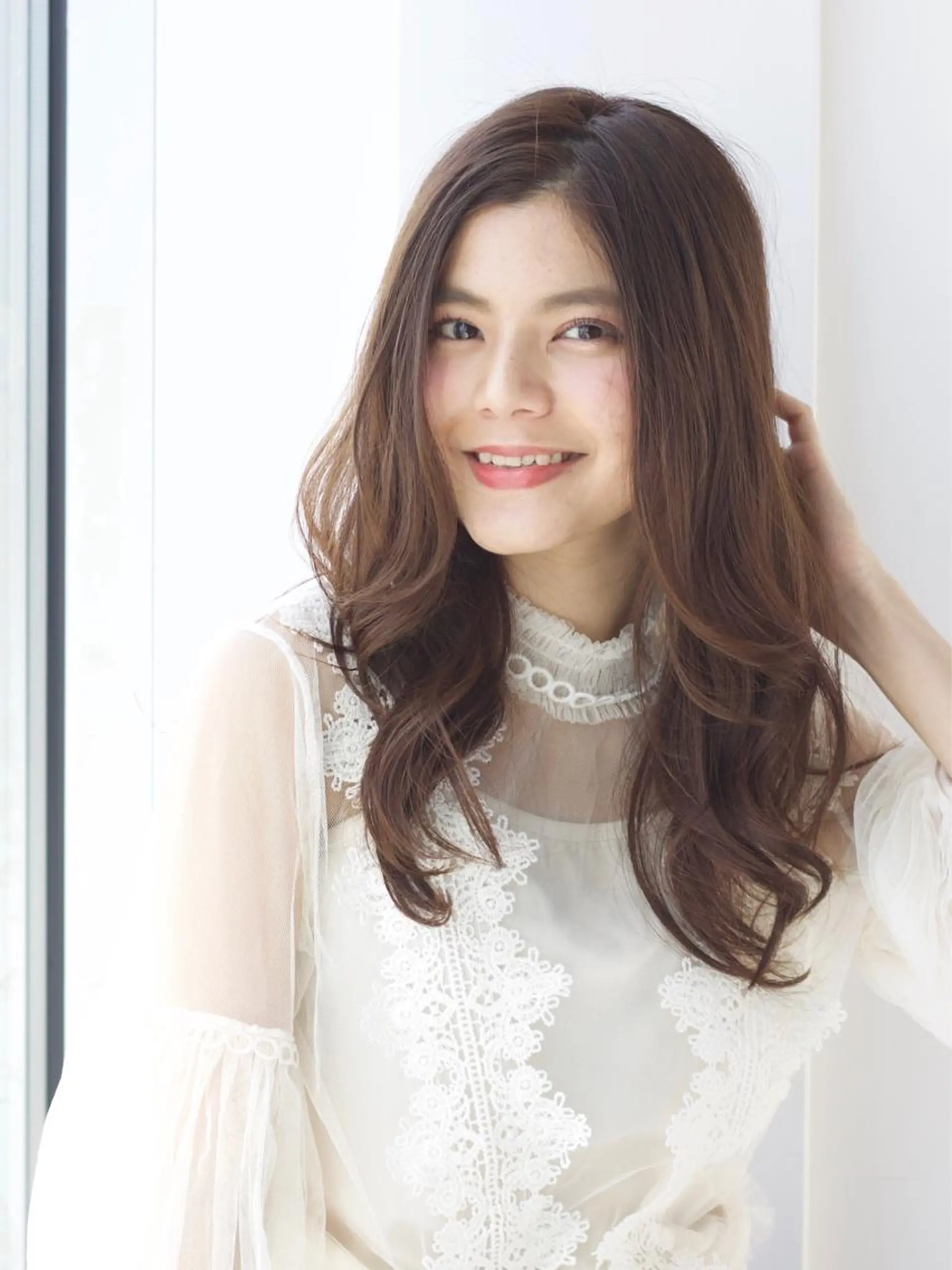 セミロング パーマ セミロングパーマ デジタルパーマ カット パーマ 尚平 髪質改善 大人のデザインカラーのその他イメージ