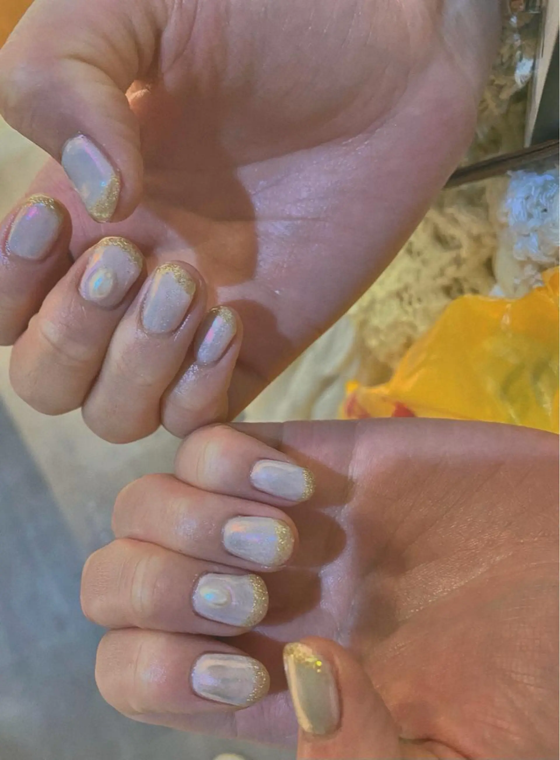 ネイル オーロラネイル フレンチネイル JurerEye☆ Marikoのネイルデザイン