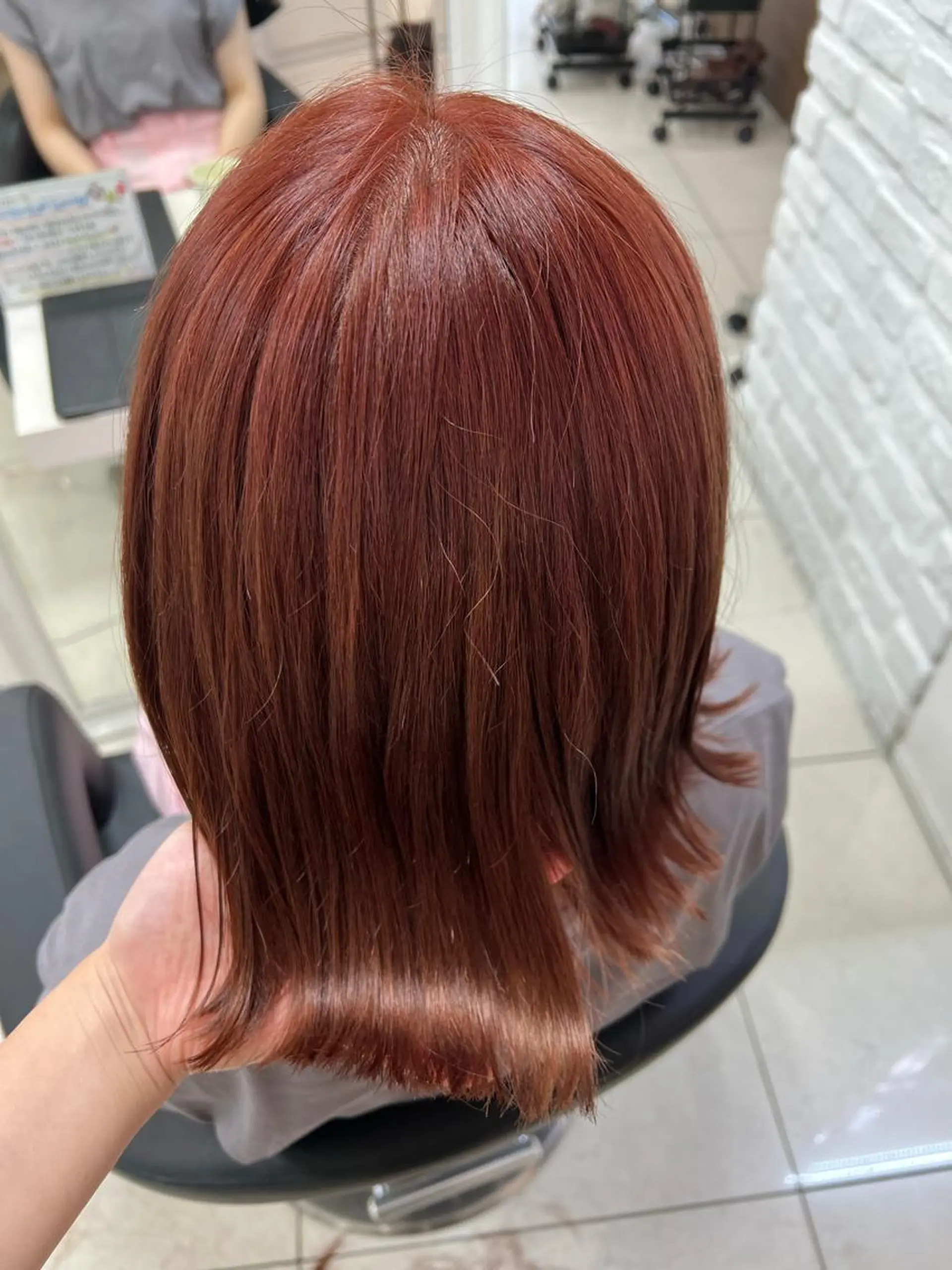 ミディアム カラー ブリーチ オレンジ ピンクカラー ヘアカラー トリートメント 【暖色カラー特化】 中山由梨のヘアスタイル