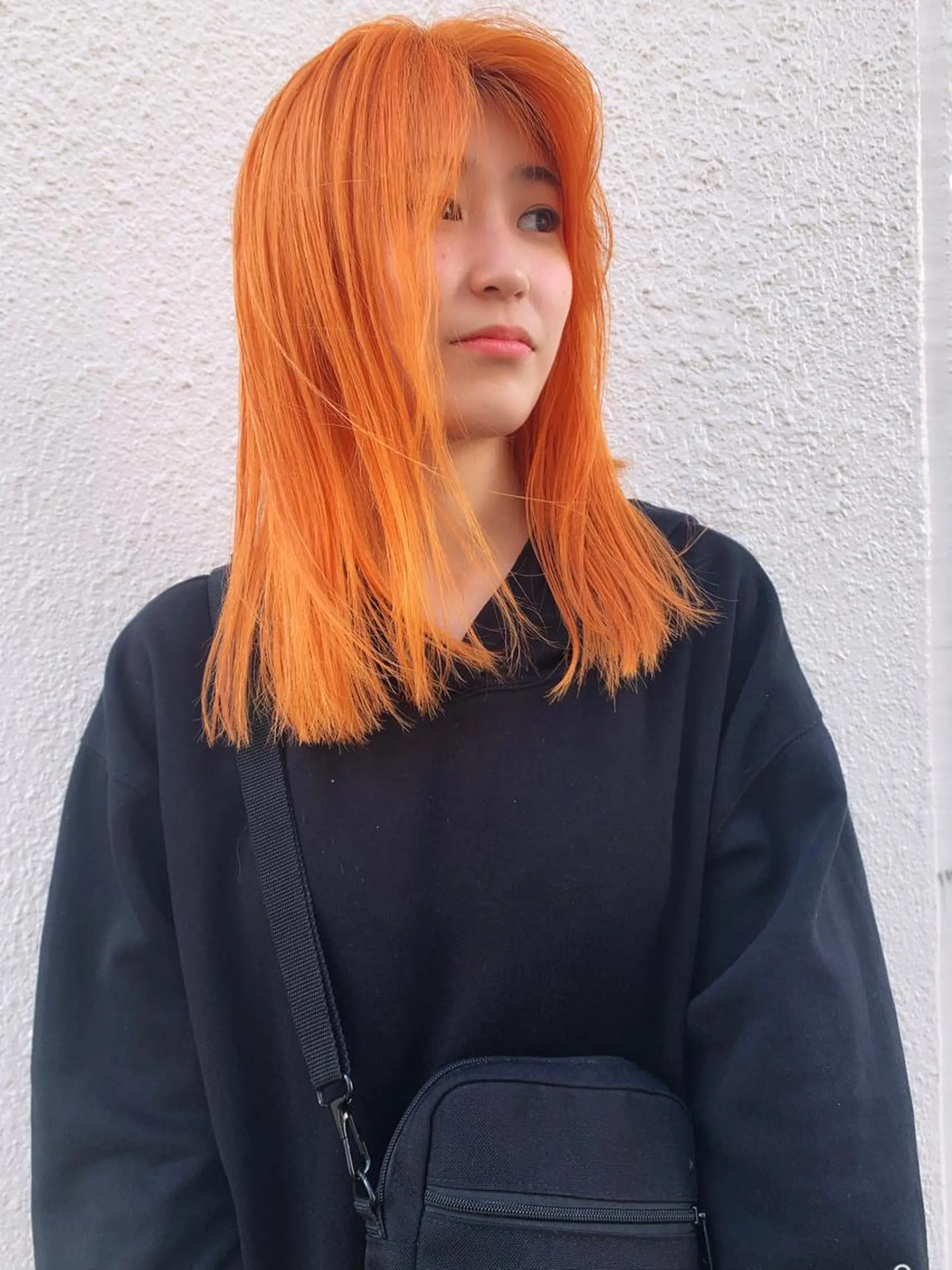 ミディアム カラー ブリーチ オレンジ カット ヘアカラー トリートメント tension 【テンション】のヘアスタイル
