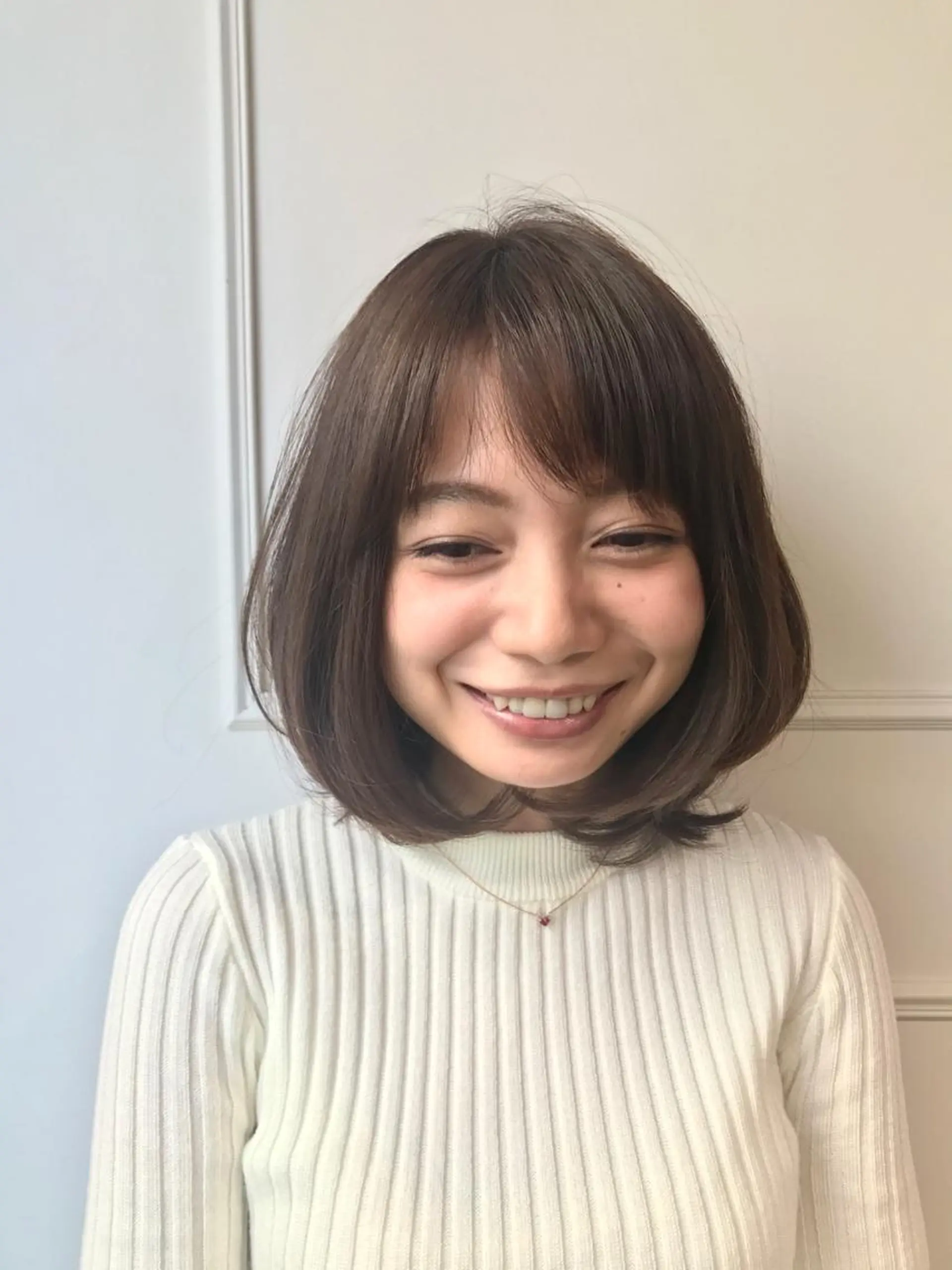 ミディアム カラー イルミナカラー ボブ レイヤーカット 小顔カット イマ所属・黒神 浩之のヘアスタイル