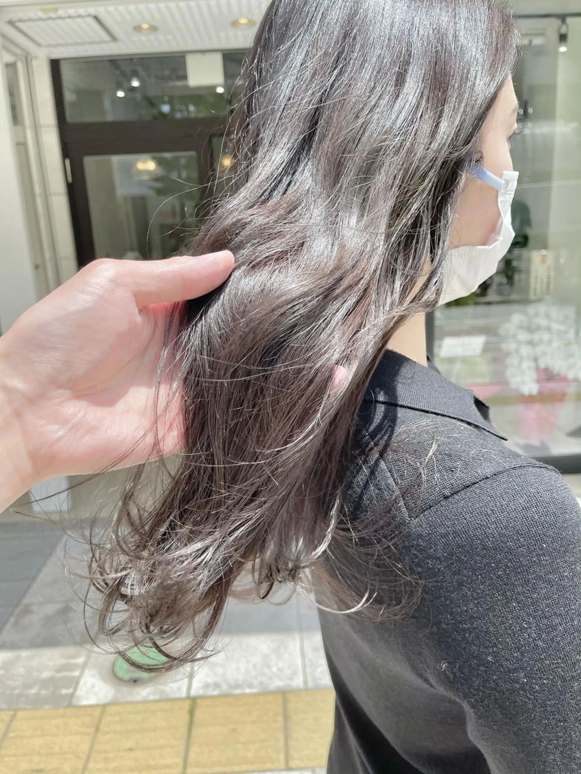 ロング カラー パーマ ヘアアレンジ アディクシーカラー グレージュ ヘアカラー トリートメント filo byFeria渋谷所属・ハイライト/透明感 髪質改善/石田幸輔のヘアスタイル