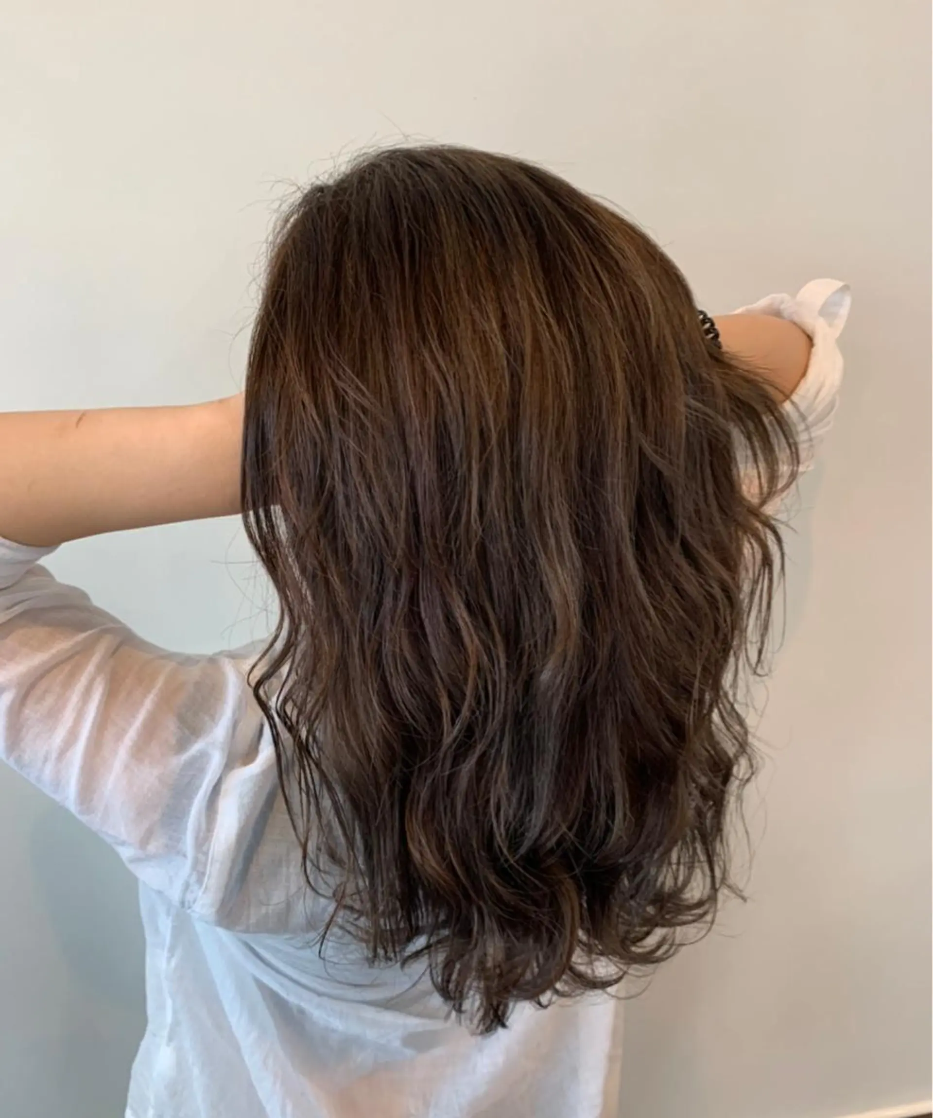 セミロング カラー ベージュカラー フォギーベージュ FLAGS YAMATOのヘアスタイル