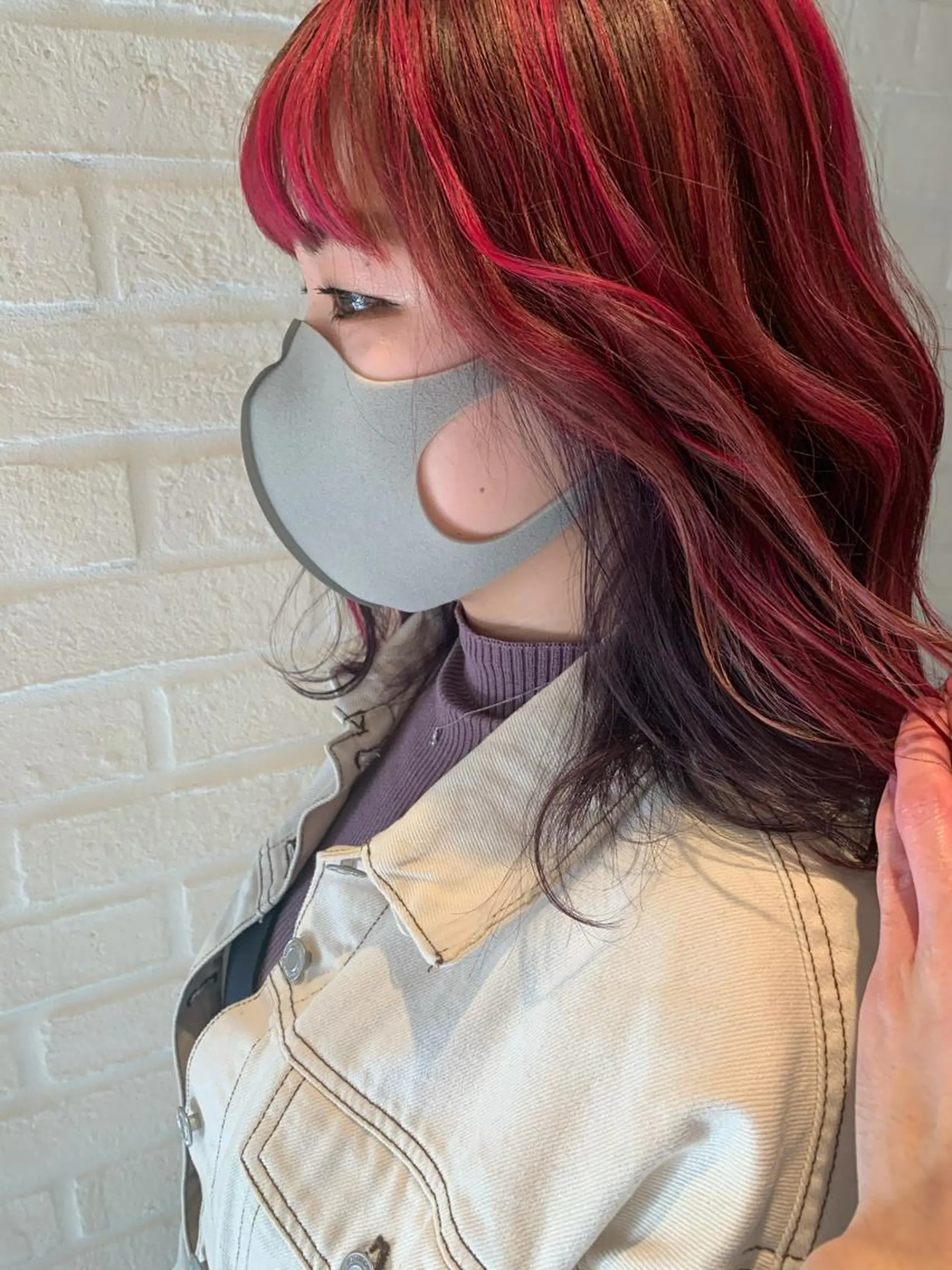 ミディアム カラー ハイライトカラー ハイライト ヘアカラー トリートメント 💛丁寧さNo.🥇 🧸片山智裕💛のヘアスタイル