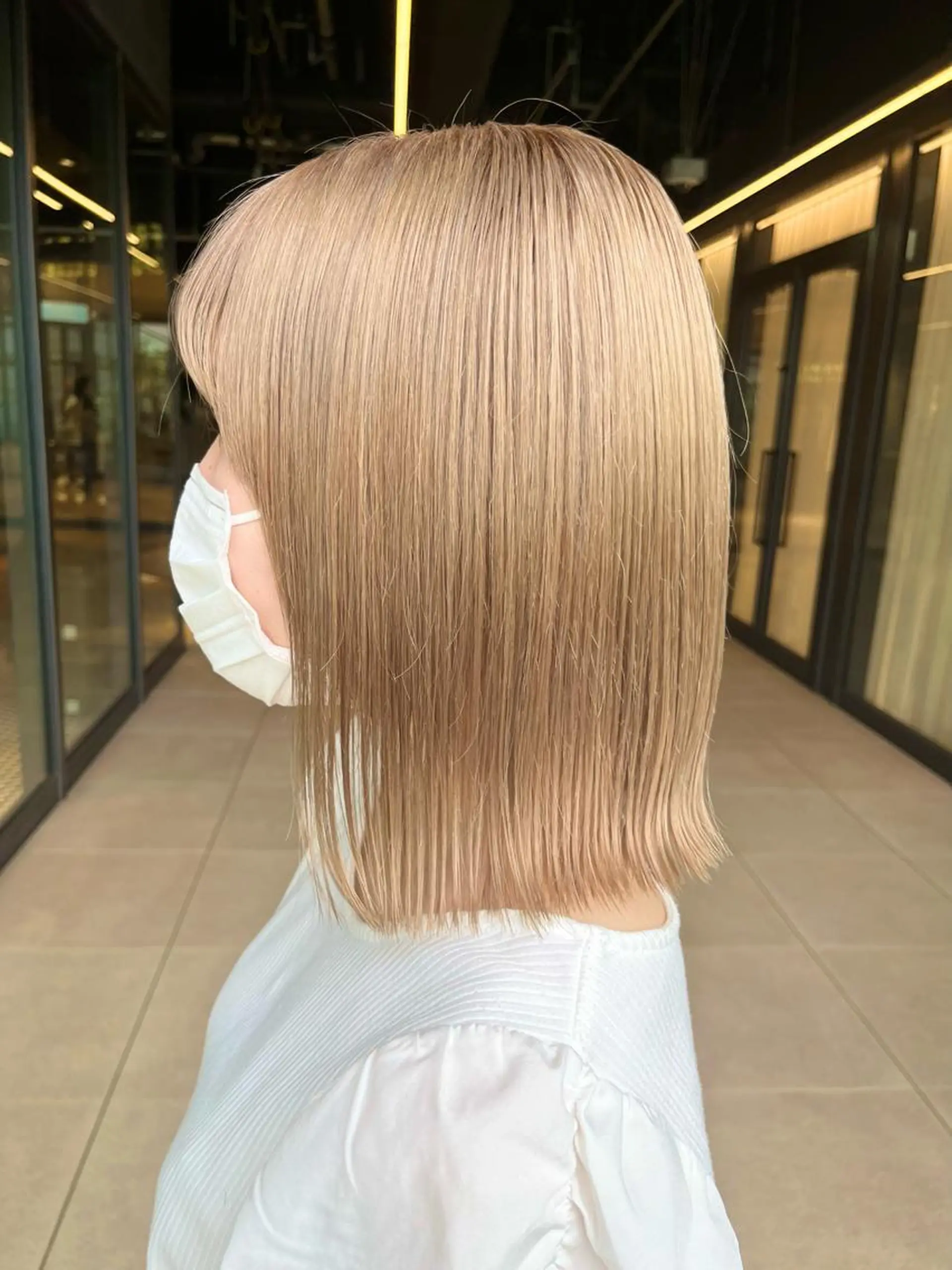 ミディアム カラー PULSE yokohama所属・レイヤー |オリーブ |ヘーゼルベージュのヘアスタイル