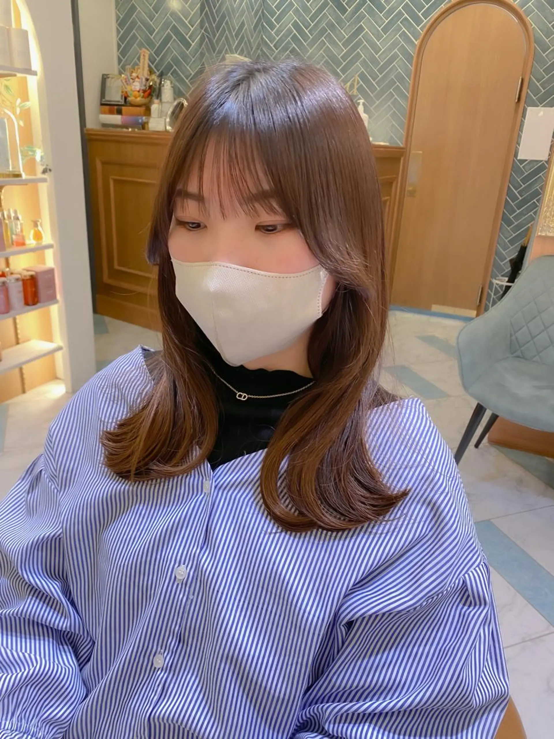 セミロング カット ヘアカラー トリートメント EMANON 大宮ANNEX所属・レイヤーカット/韓国 /chihiroのヘアスタイル