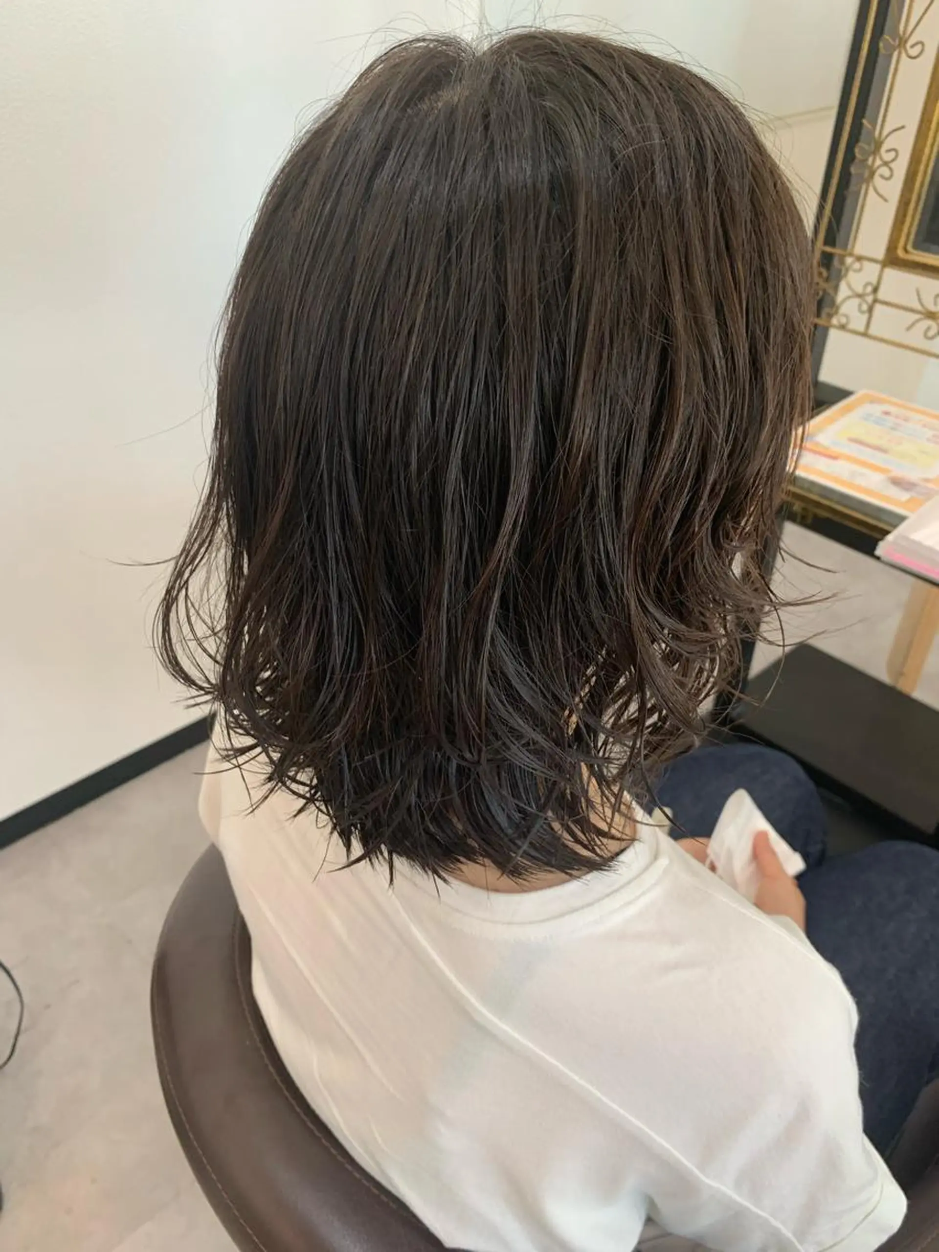 ミディアム ミディアムパーマ ufufu所属・境 菜摘のヘアスタイル