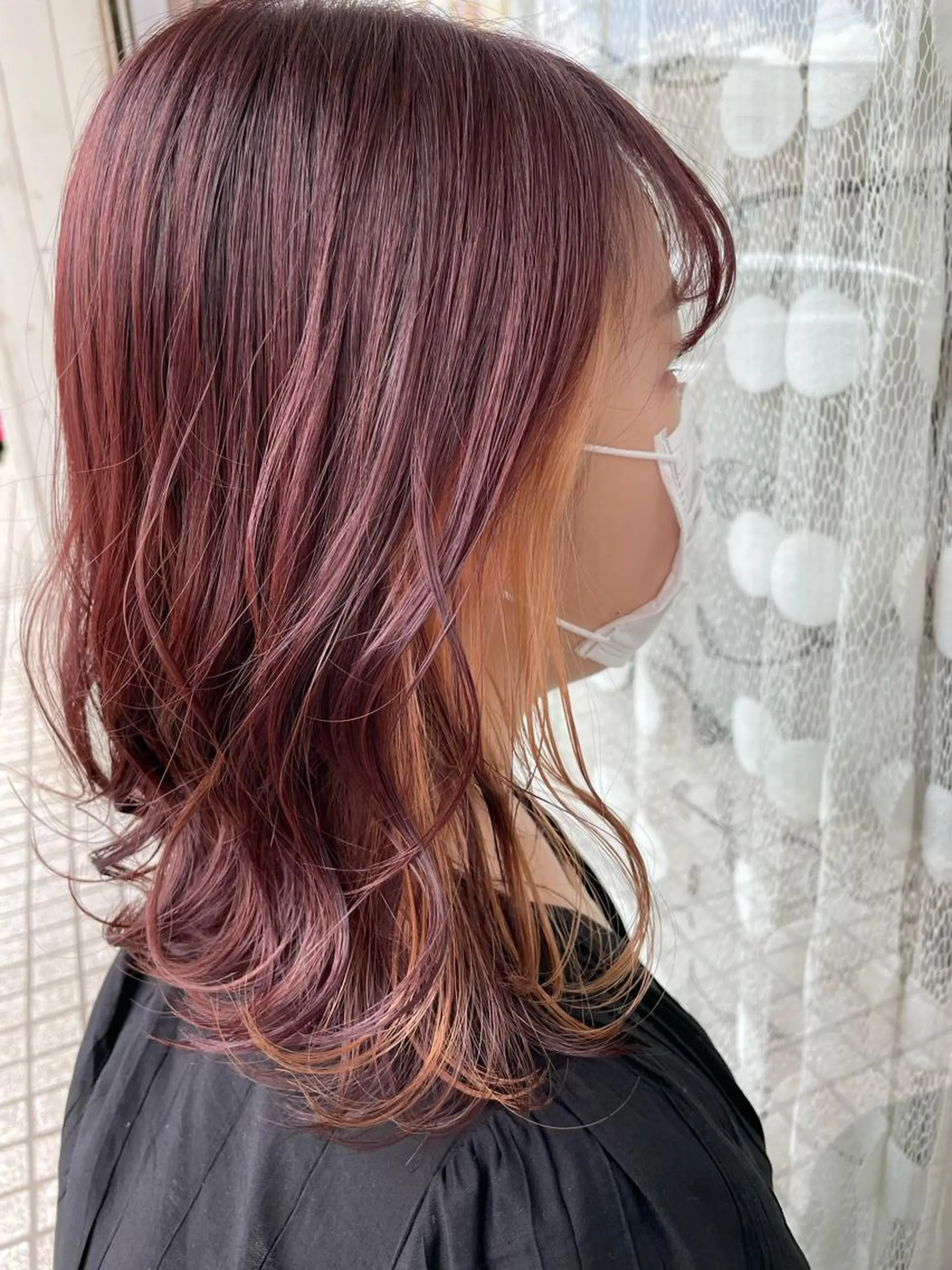 ミディアム カット ヘアカラー 古澤 あかねのヘアスタイル