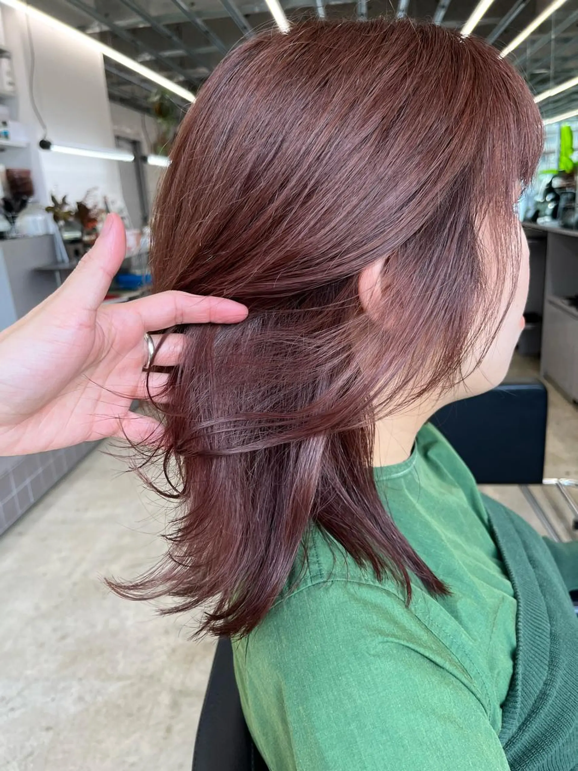 ミディアム カラー カット ダブルカラー/ ケアブリーチ/クニトのヘアスタイル