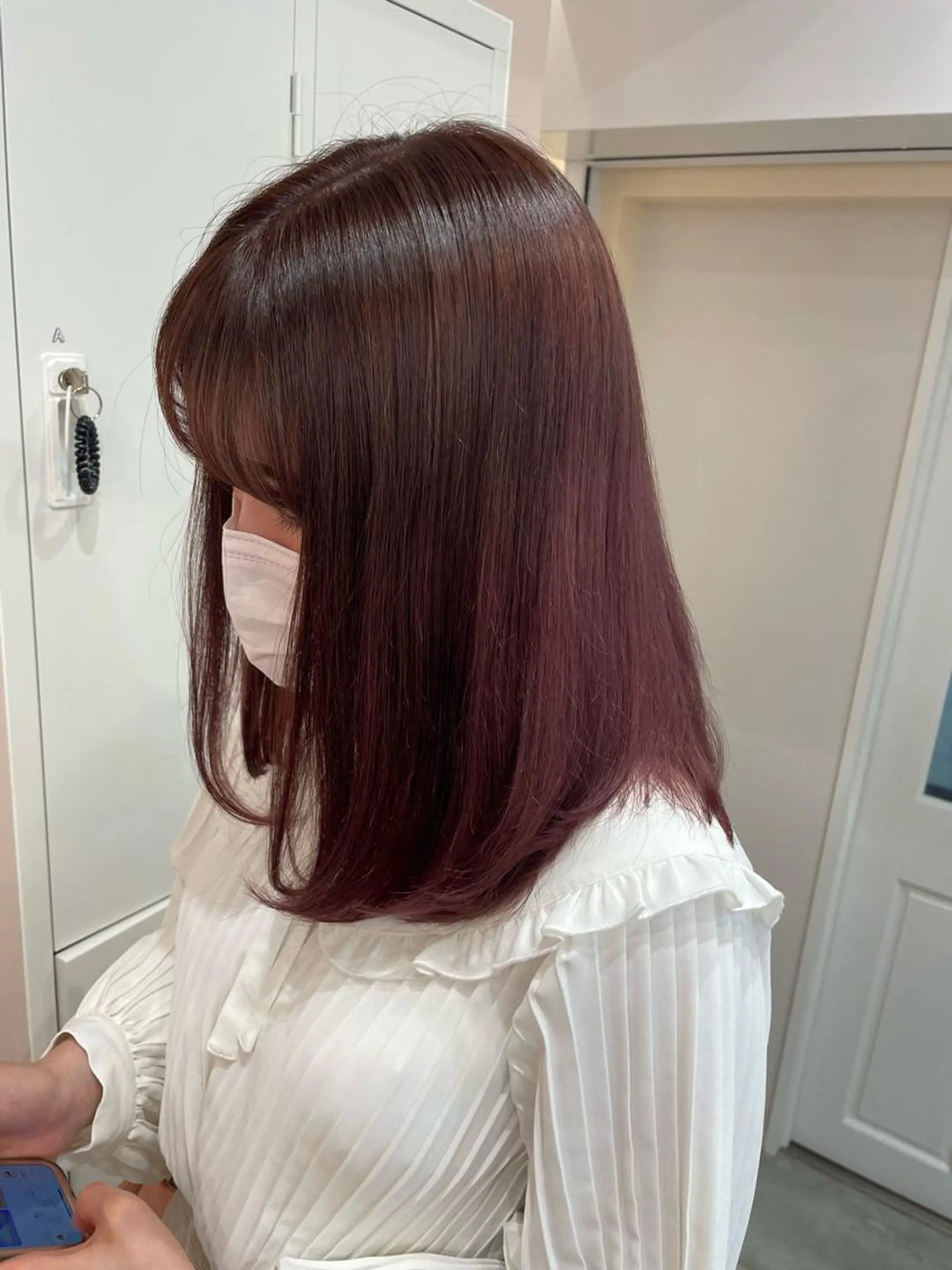 セミロング ヘアカラー トリートメント ヘッドスパ マホ/日吉/髪質改善 /レイヤー/ガーリーのヘアスタイル