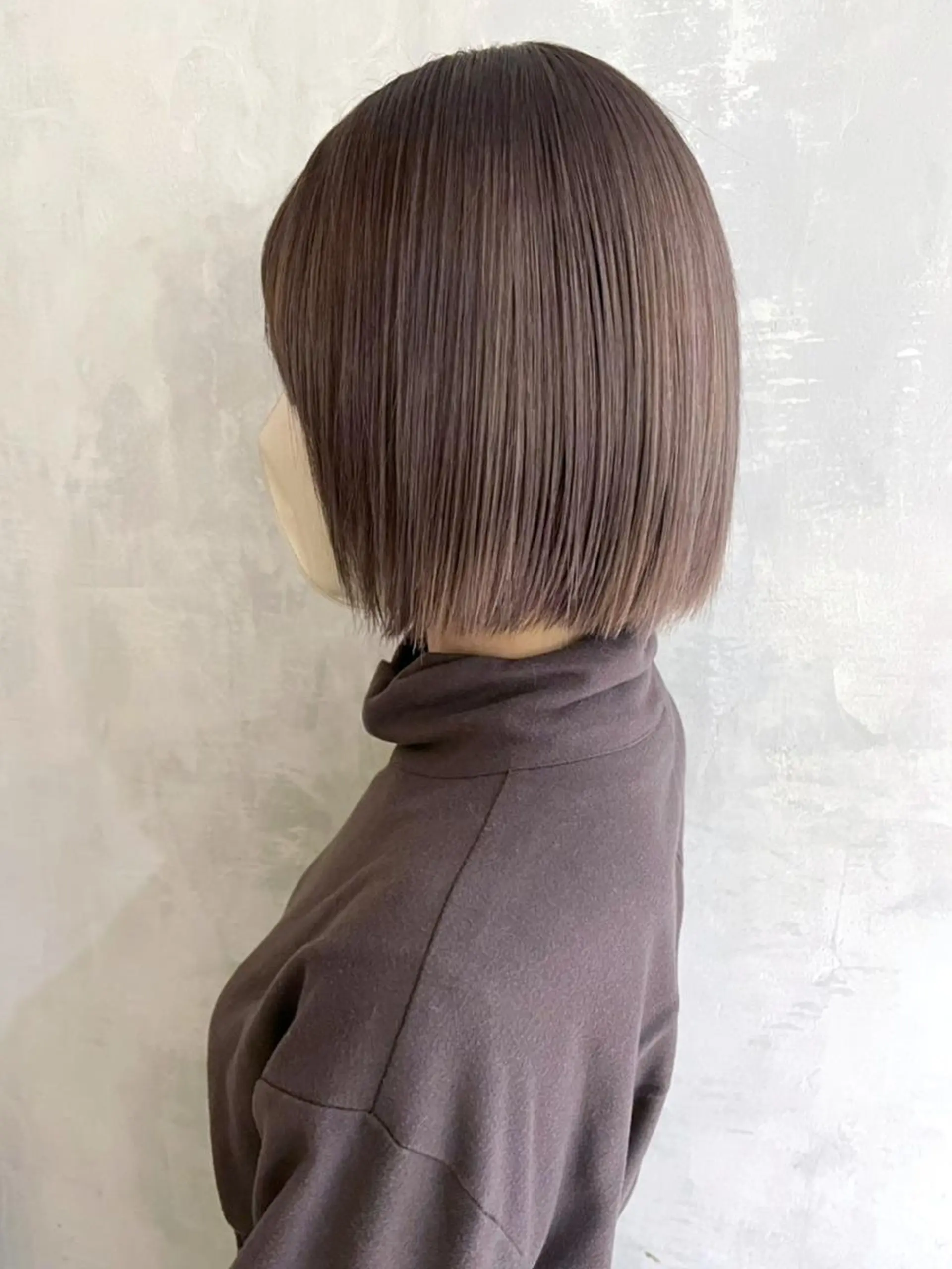 ミディアム カラー パーマ ヘアアレンジ グレージュ ボブ ITbyALBUM 八王子店のヘアスタイル
