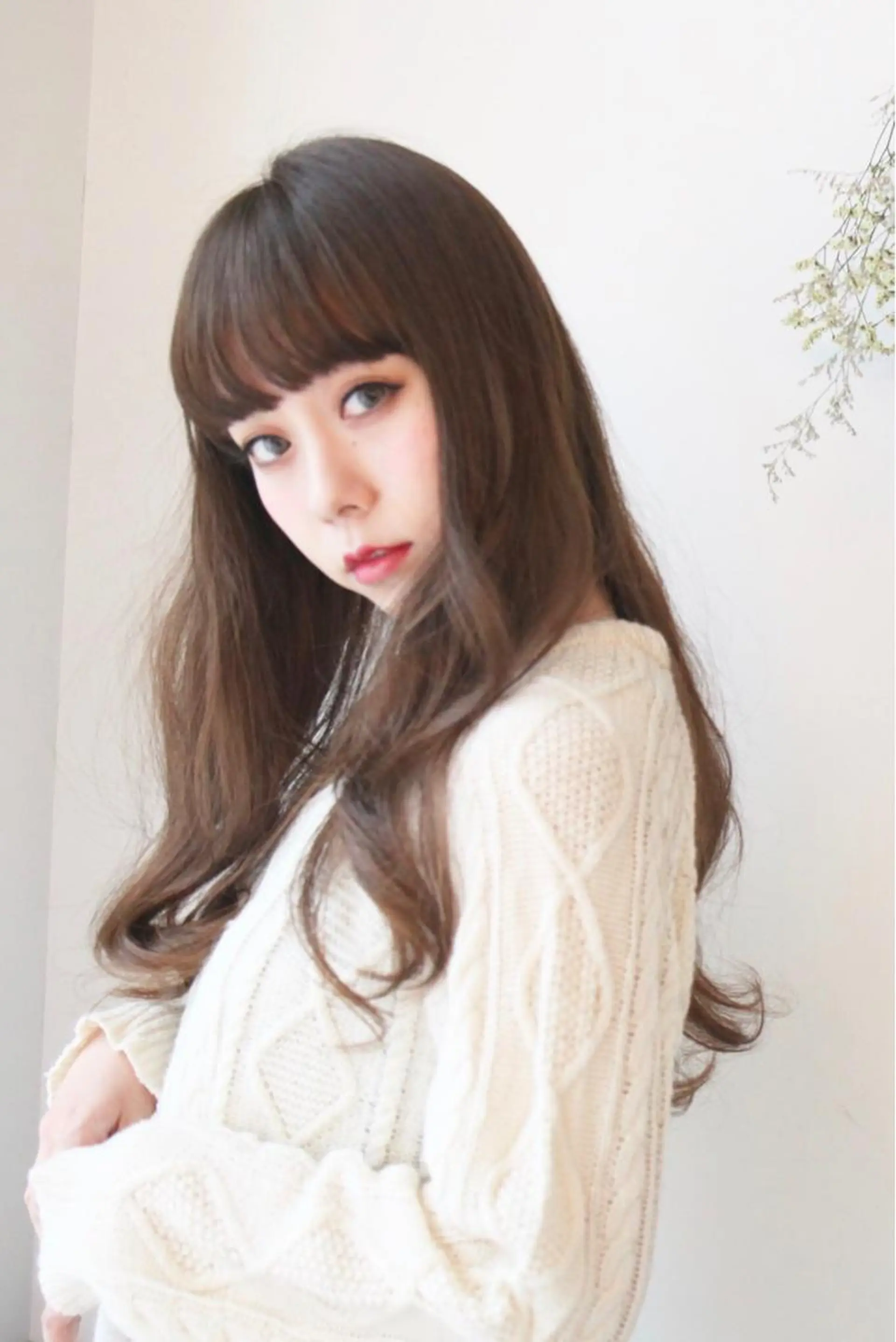 ロング カラー パーマ アッシュ 透明感カラー ロング パーマ×ウルフカット koya☆のヘアスタイル