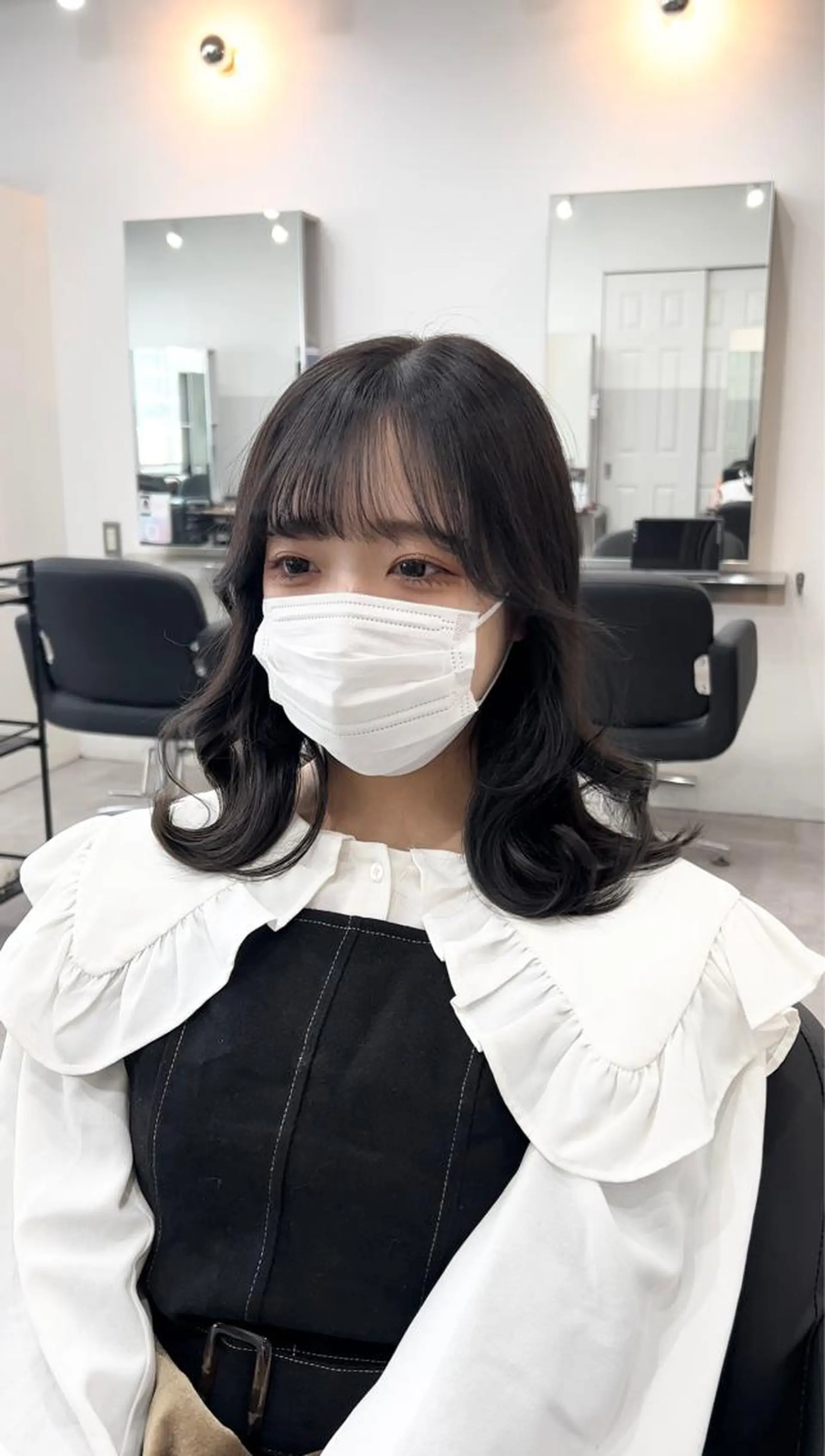 ミディアム カット ヘアカラー トリートメント 🫧髪質改善 講師🫧🍎幹細胞のヘアスタイル