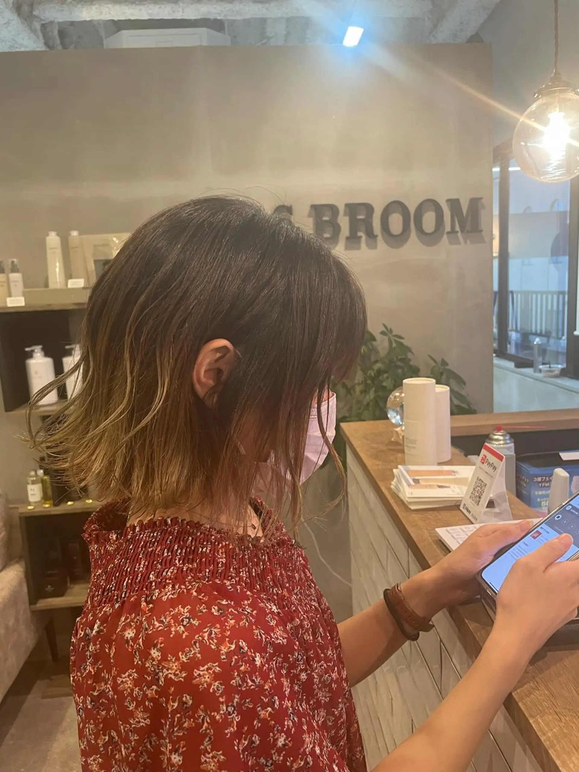 ミディアム ボブレイヤー ボブ レイヤーカット 外ハネヘア Men's hair salon First 中百舌鳥店所属・First なかもず 店 YUKIのヘアスタイル