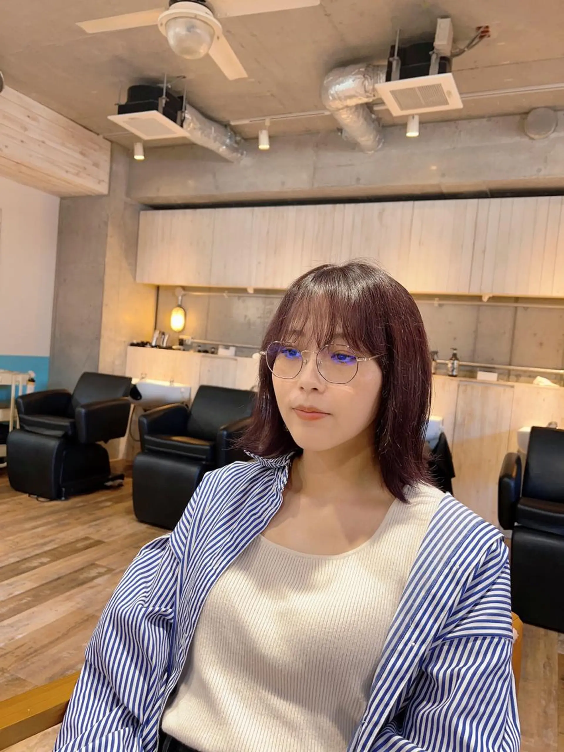 ミディアム カラー ヘアカラー トリートメント 🎨デザイン🥇 美髪・艶髪　日暮千敬のヘアスタイル