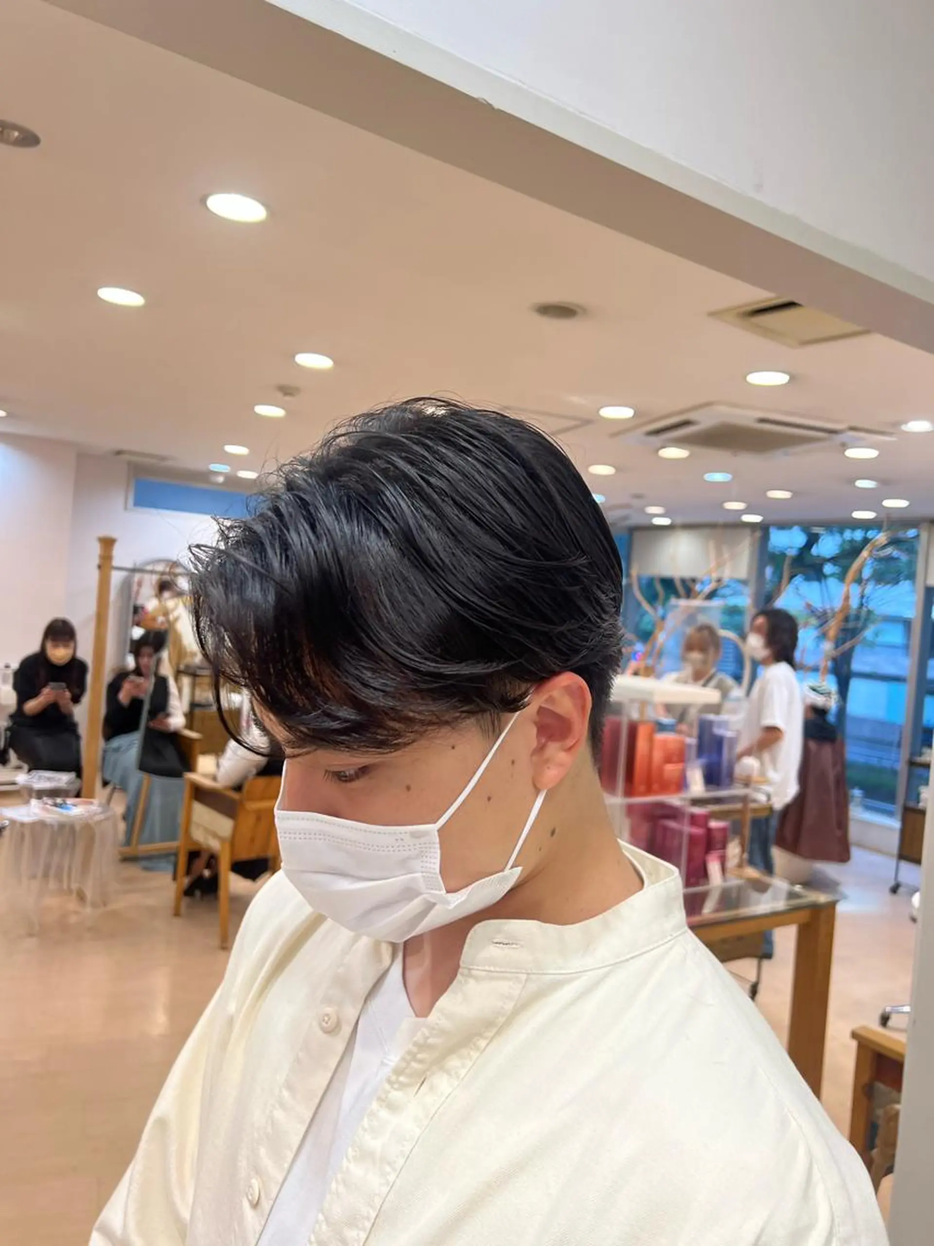 ショート パーマ メンズ アイブロウ メンズパーマ メンズアイブロウ カット パーマ 🌞陽向/ダウン/ メンズ/韓国🌞のヘアスタイル