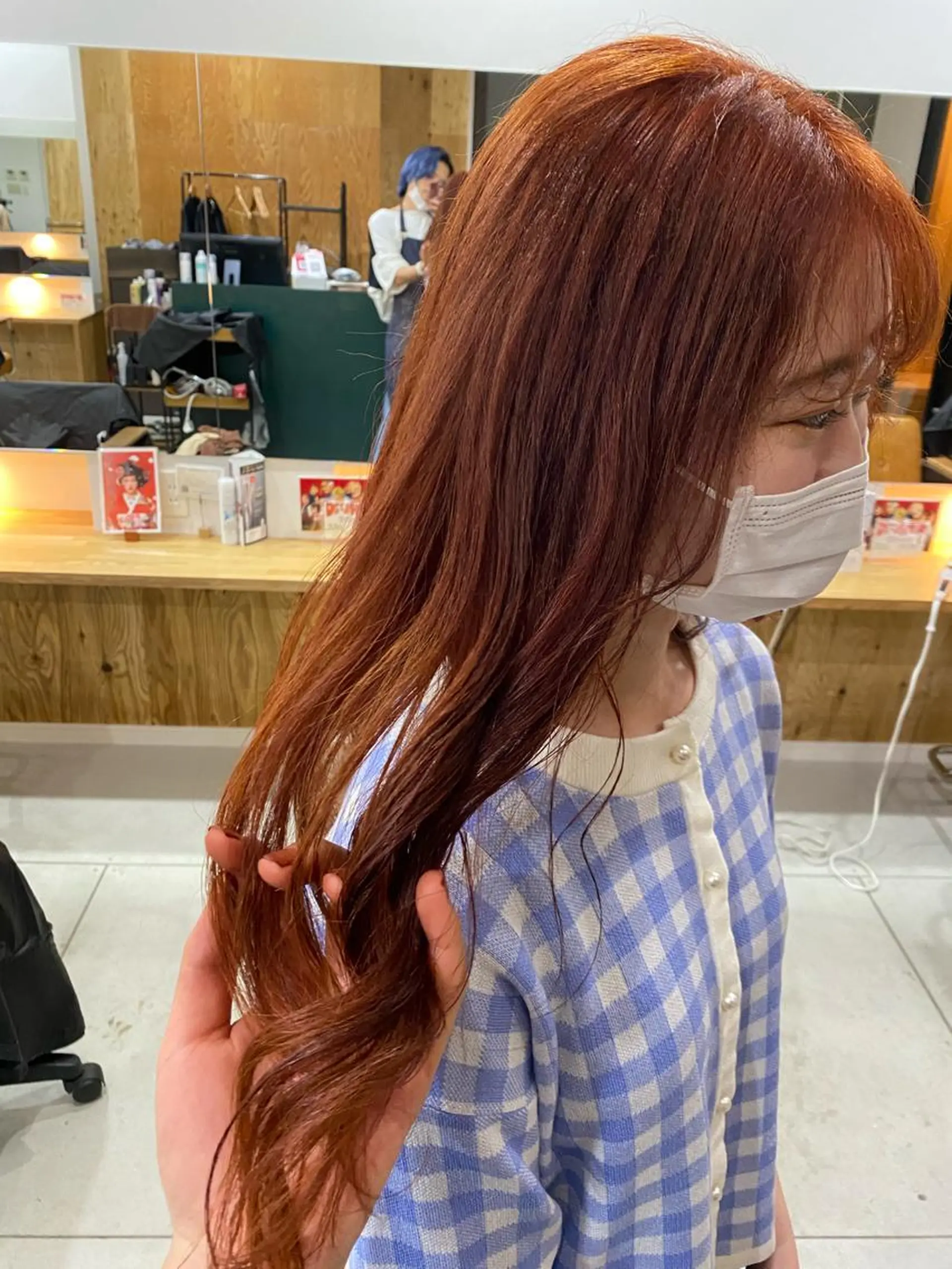カラー オレンジ ブリーチカラー よねだまことのヘアスタイル