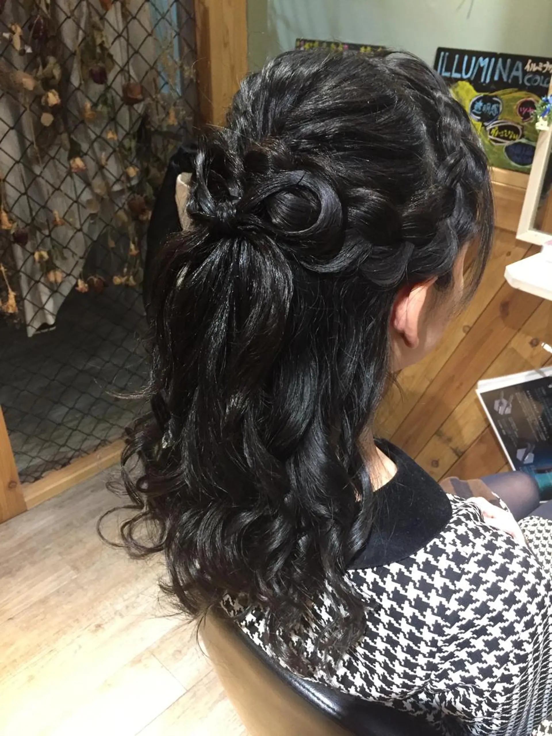 ロング ヘアアレンジ ハーフアップ COREblanc ゆきの／表参道 原宿のヘアスタイル