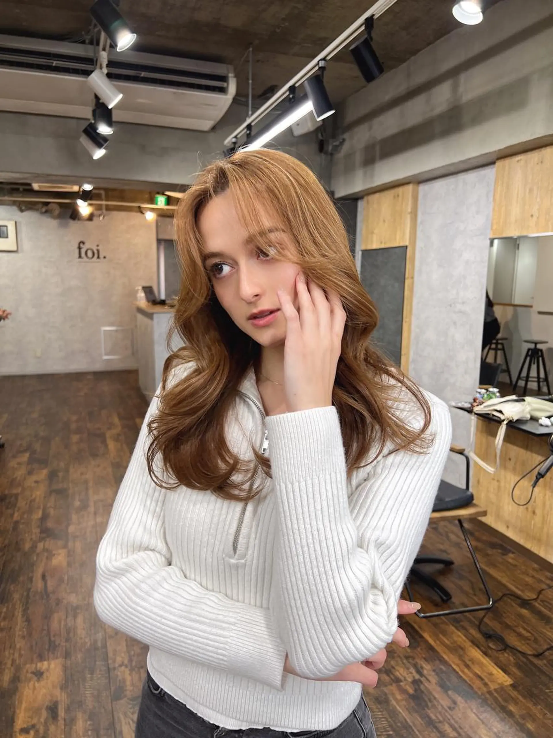 ロング カラー パーマ ヘアアレンジ メンズ キッズ ネイル マツエク・マツパ アイブロウ foi. 　(フォワ)所属・🇰🇷韓×中くびれ ヘア森田和貴のヘアスタイル