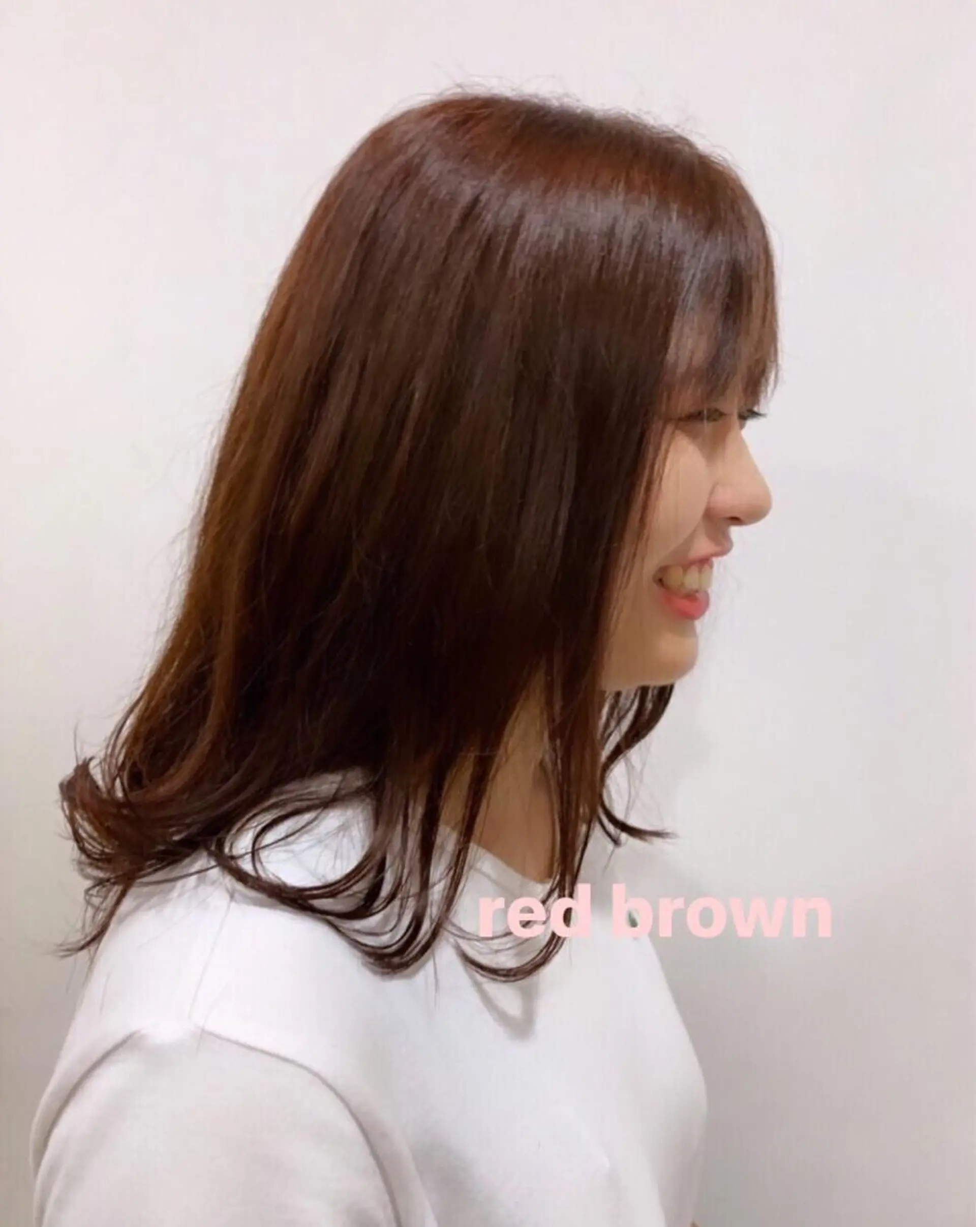 セミロング カラー 白髪女性専門店竹内 涼乃のヘアスタイル