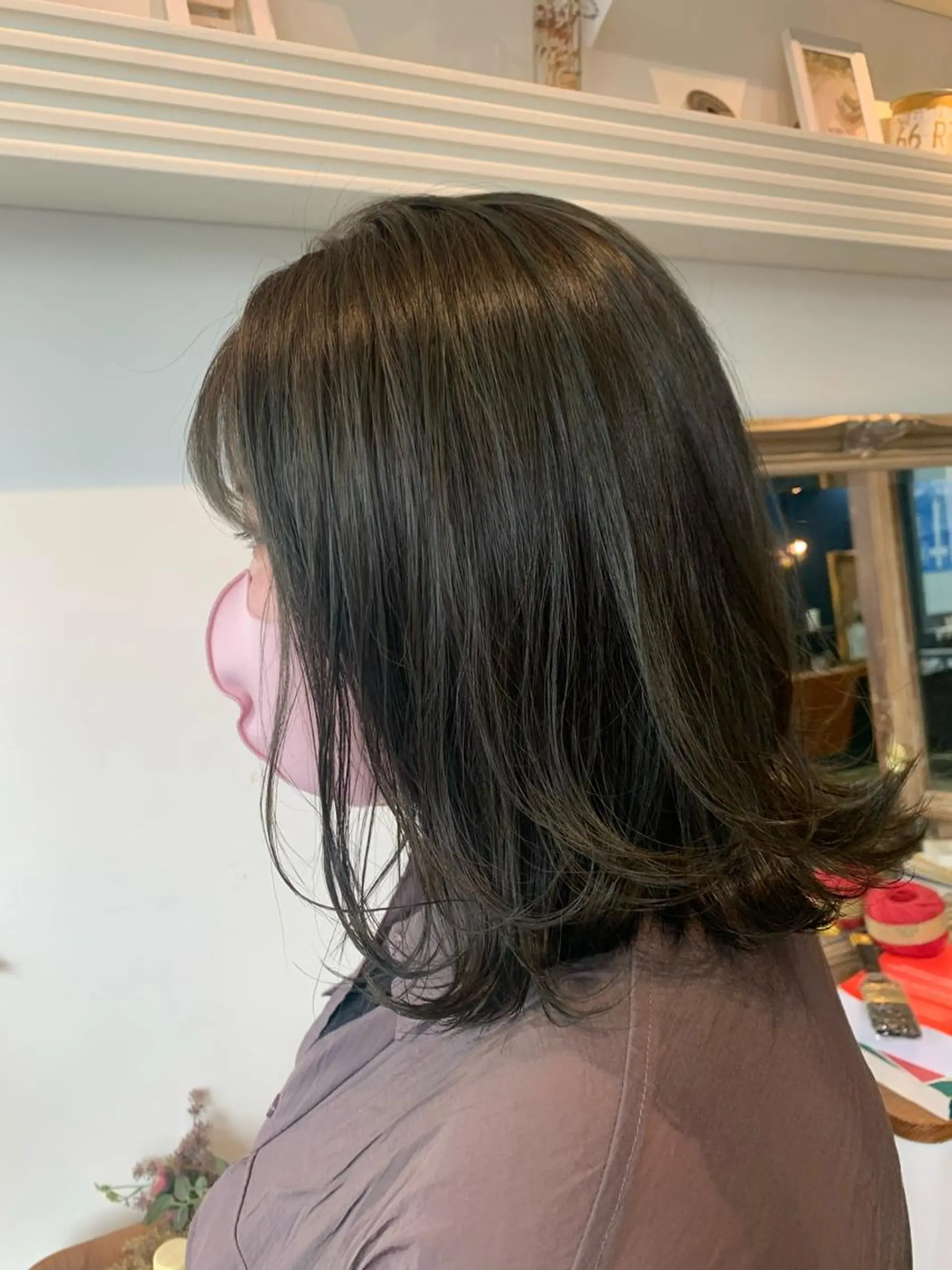 ミディアム ヘアカラー トリートメント ヘッドスパ ヘアセット 山口 竣也のヘアスタイル