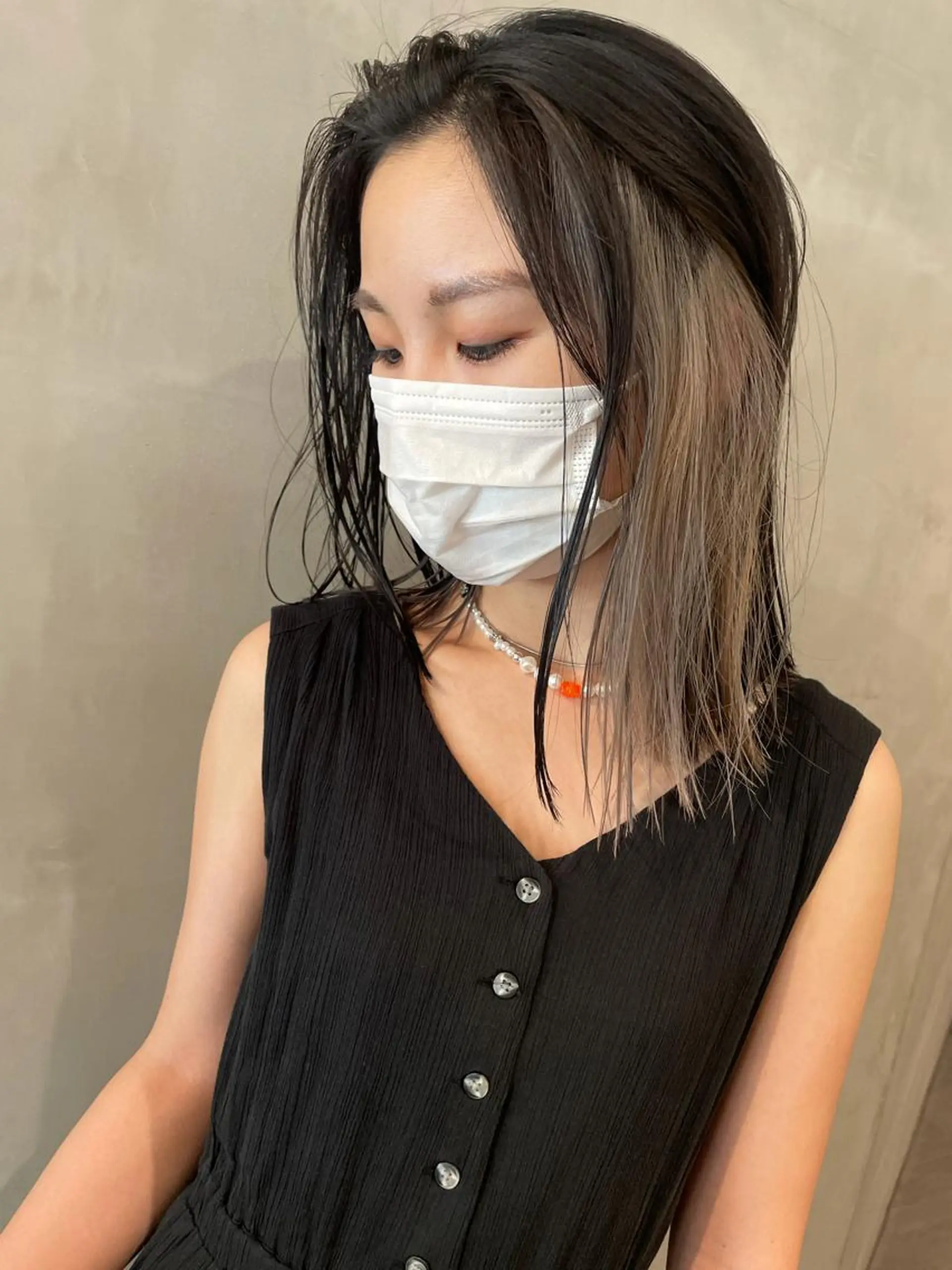 ミディアム カラー ヘアカラー 優 作のヘアスタイル