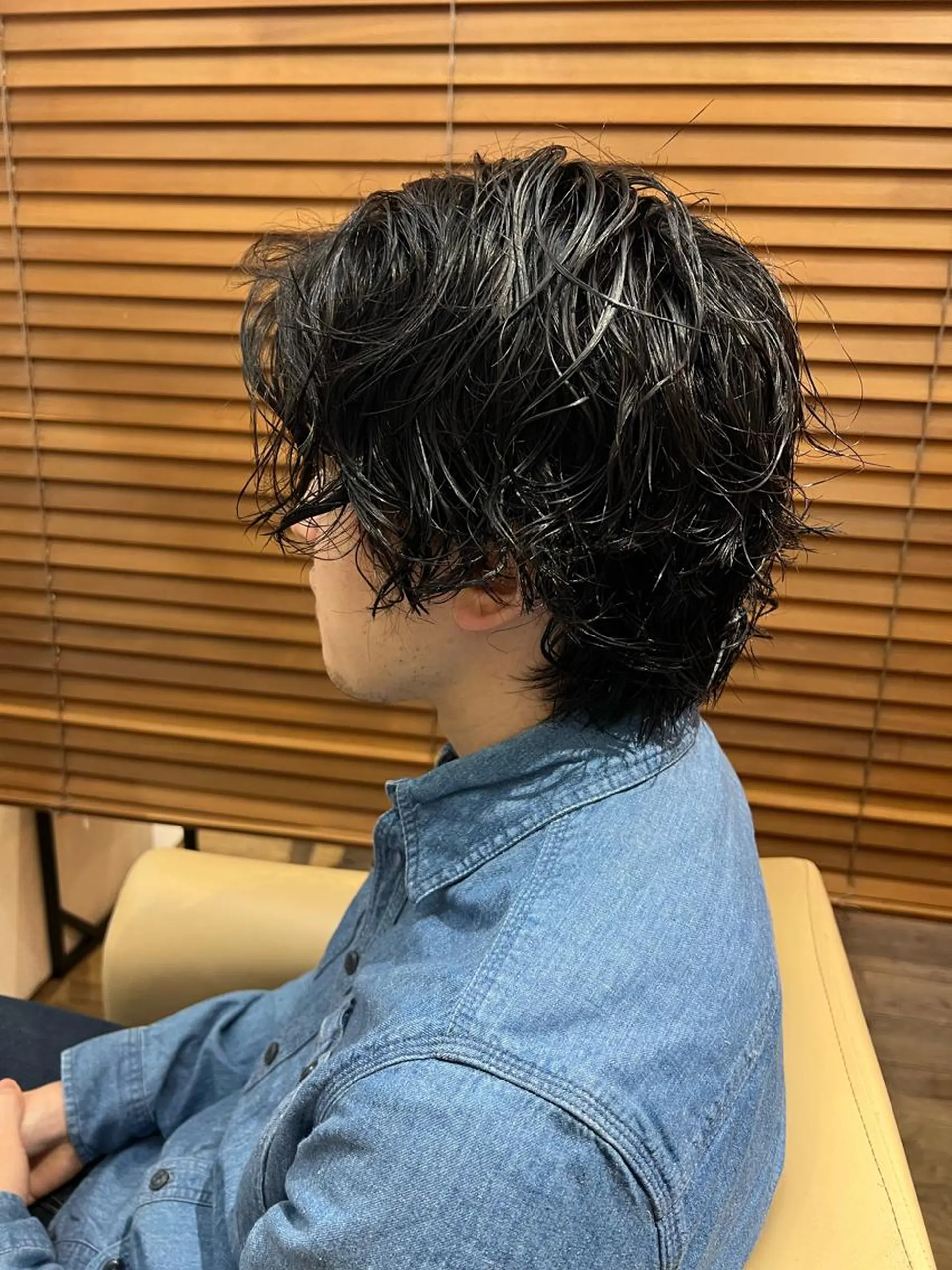 パーマ メンズ センターパート マッシュ メンズパーマ メンズショート ツイストスパイラルパーマ カット パーマ ⭕️メンズパーマ⭕️ 山口 裕太郎のヘアスタイル