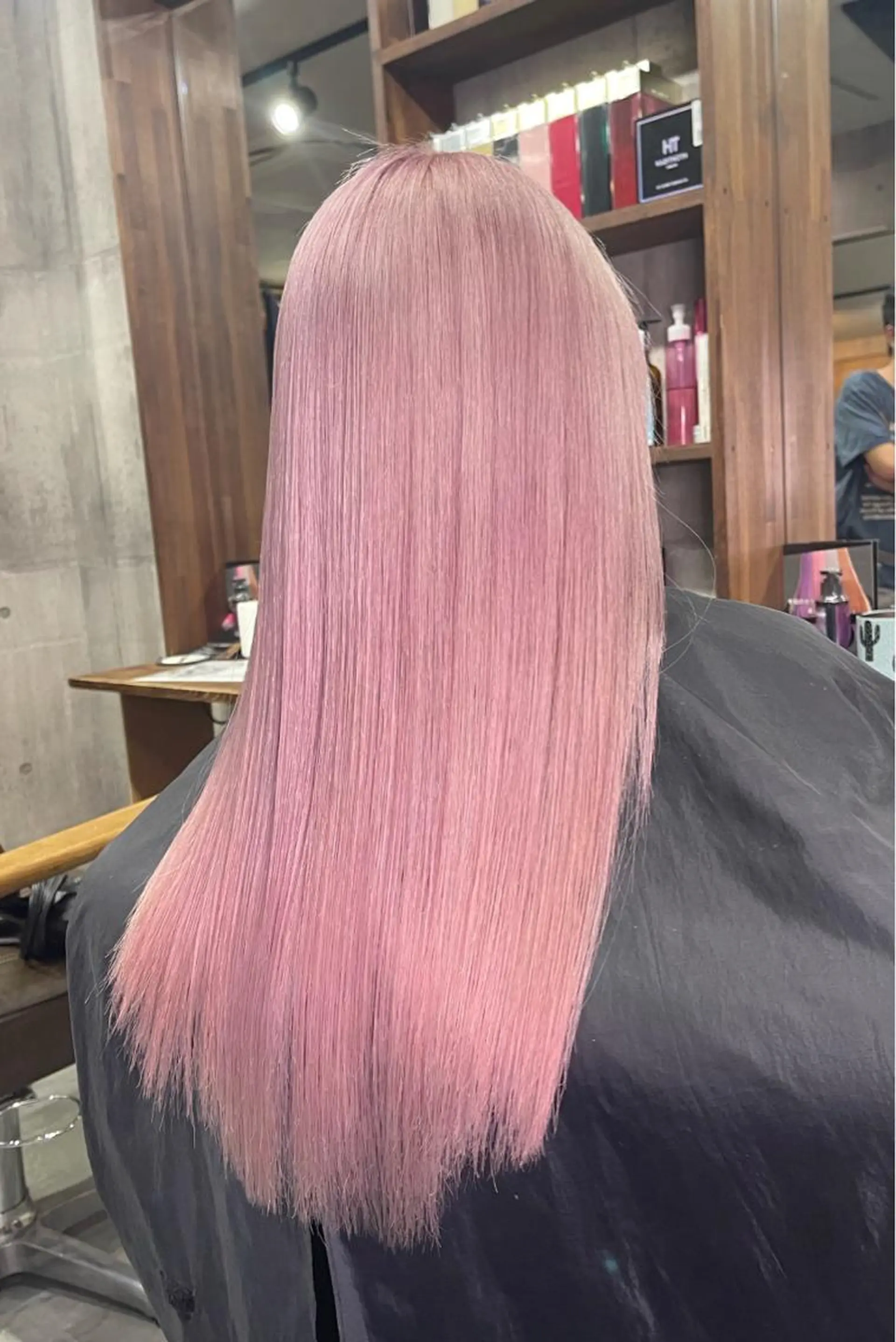 セミロング カラー ヘアアレンジ ピンクカラー ホワイトピンク alpha. カラーエクステ下妻のヘアスタイル
