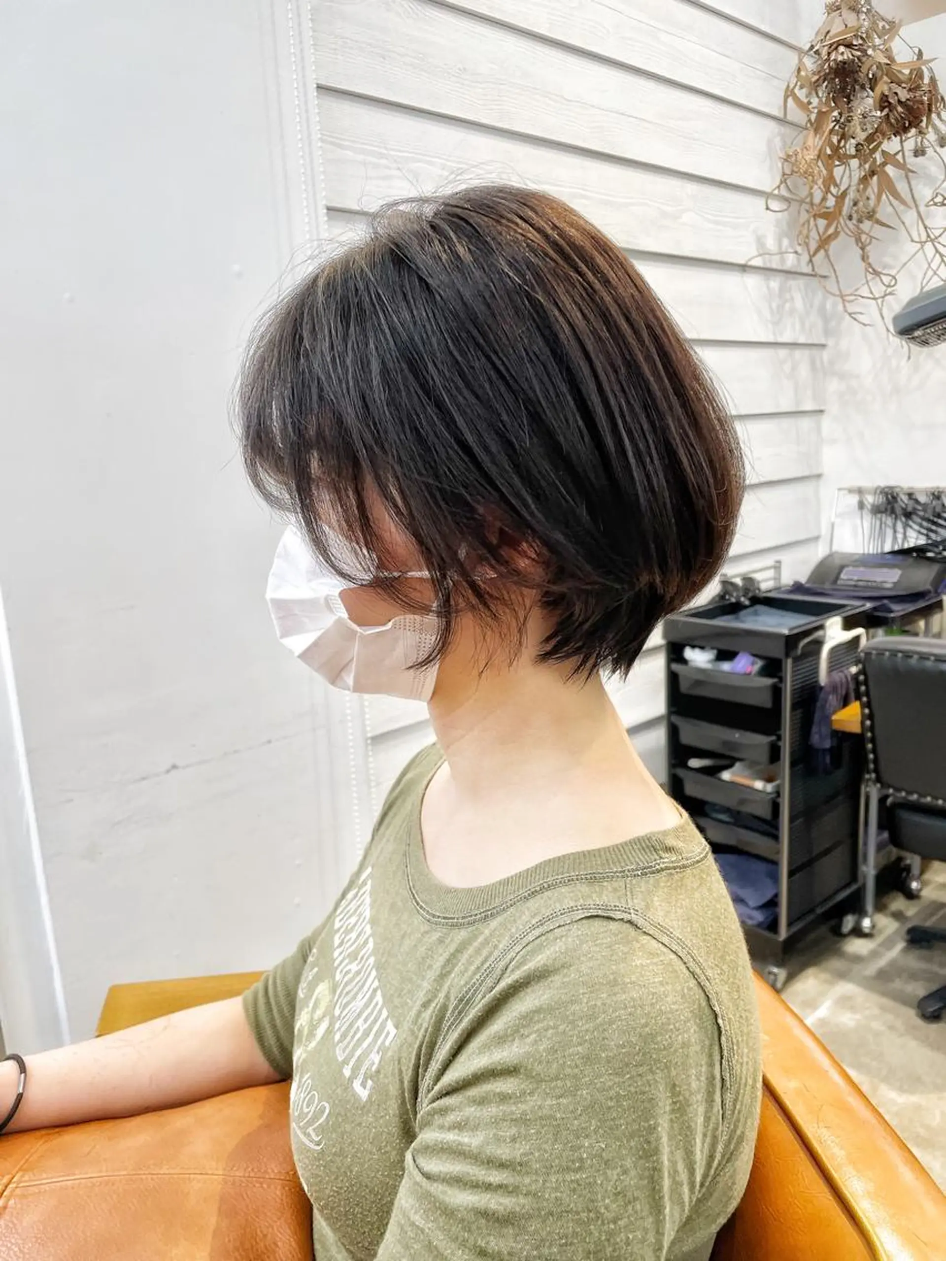 ショート ショートボブ ボブ ミセス ショートヘア カット トリートメント newline銀座所属・銀座ショート/ 大人ショート/金子涼のヘアスタイル