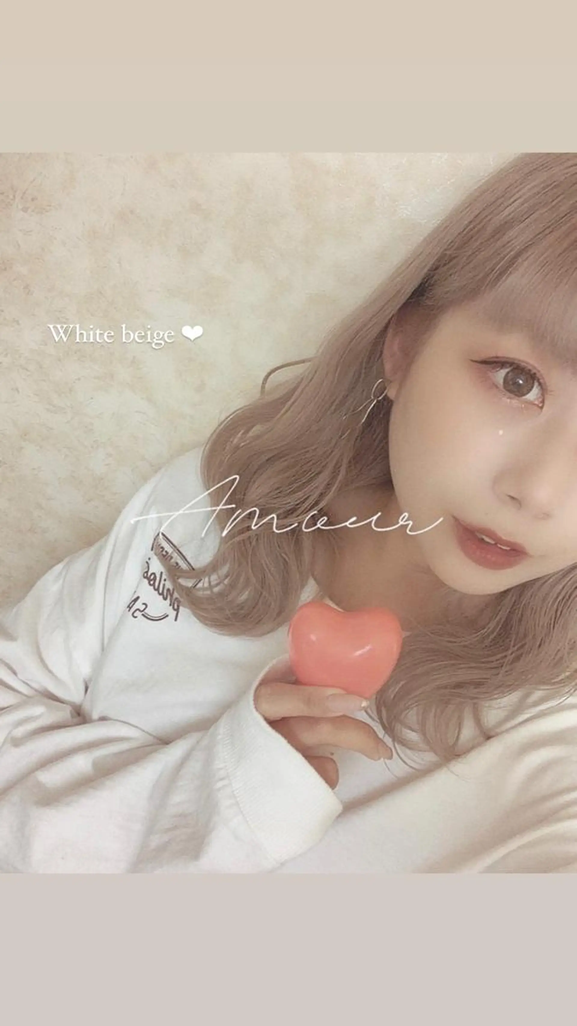 ミディアム カラー ベージュカラー ヘアカラー トリートメント Maison所属・清水 亮太／赤み消しカラーのヘアスタイル