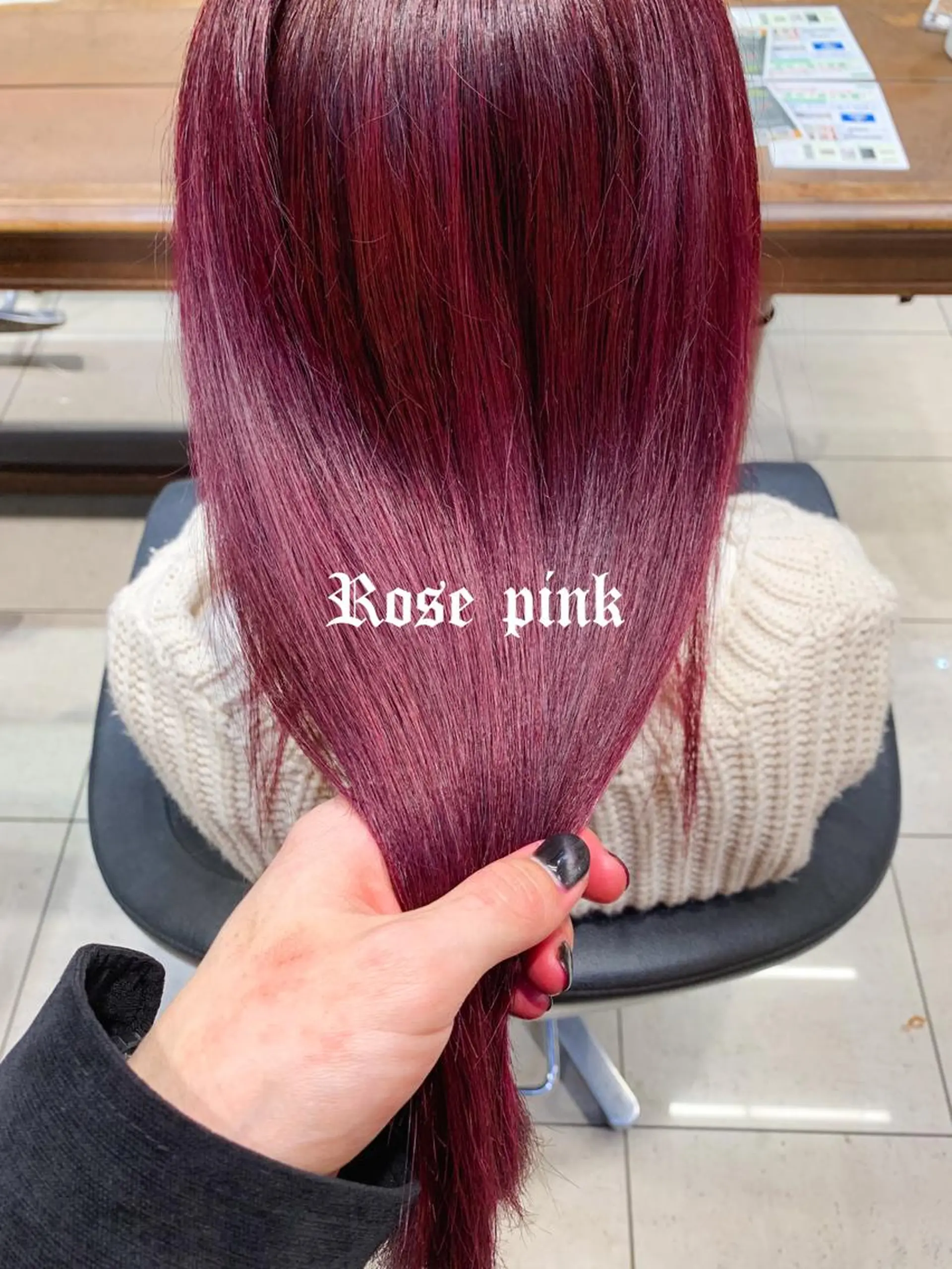 ロング カラー ピンクカラー ローズカラー メンズパーマ特化 Gakutoのヘアスタイル