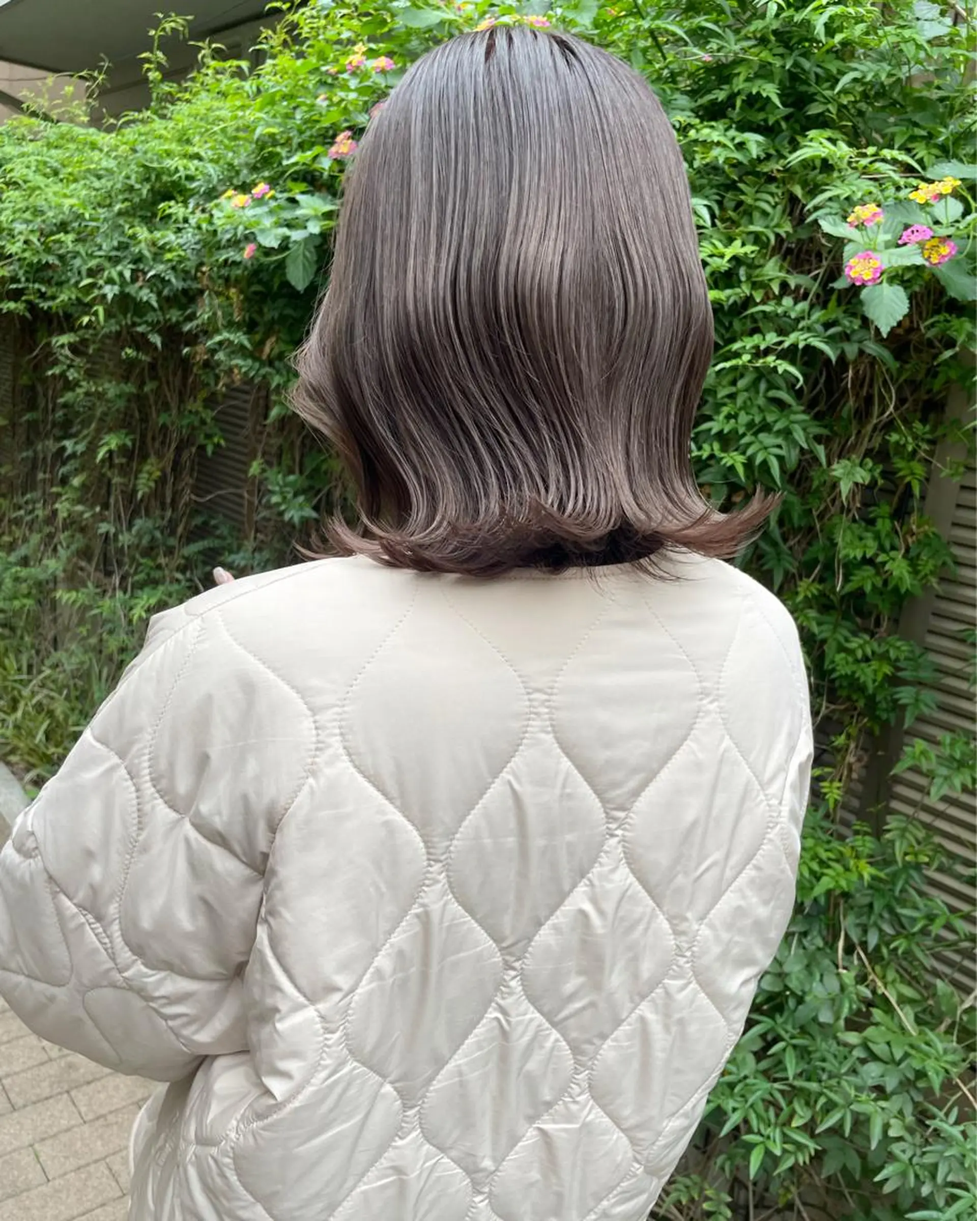 ミディアム カラー カット ヘアカラー トリートメント 髪質改善will hairdesignのヘアスタイル