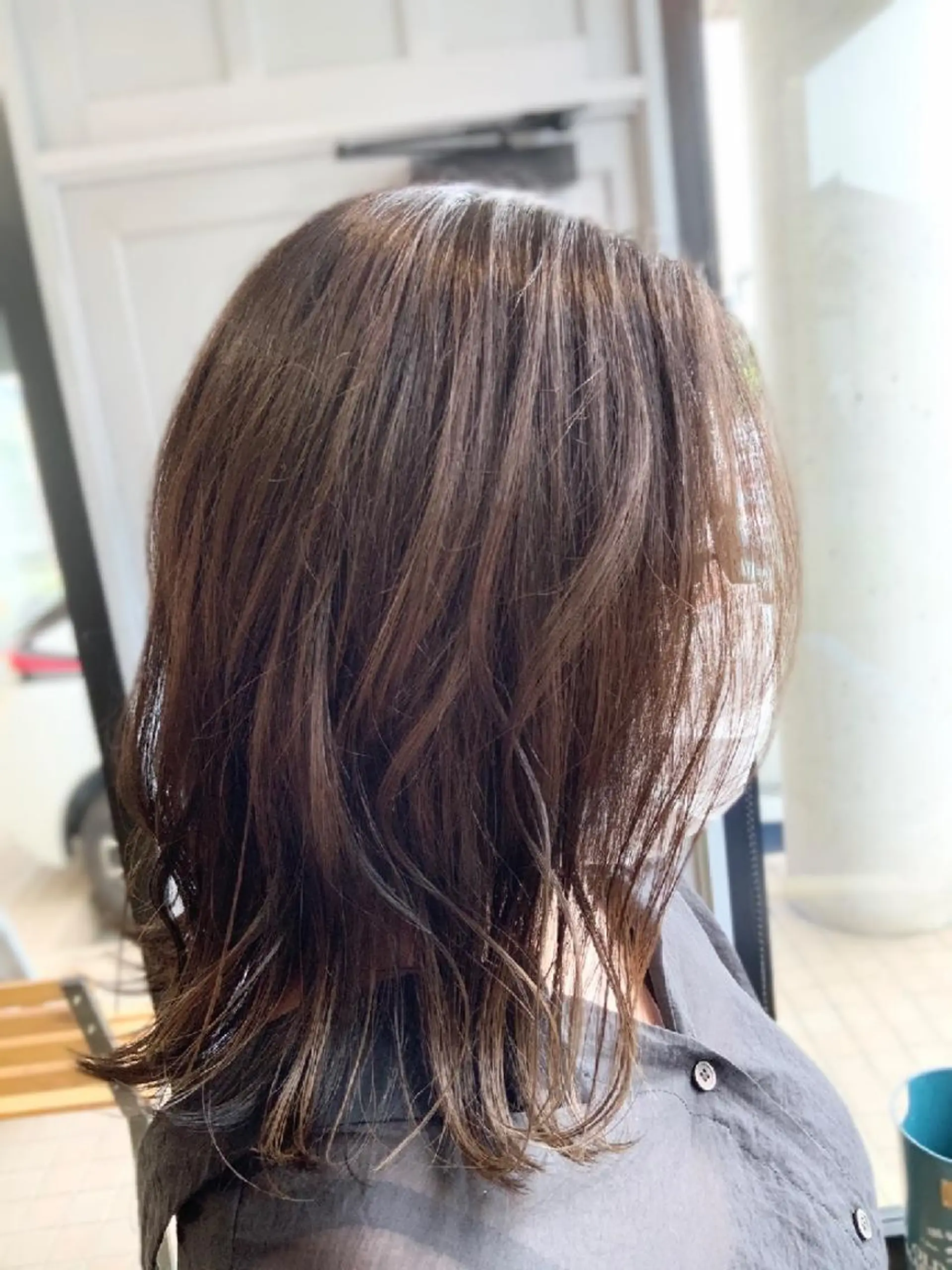 カラー グレージュ 堀 望美のヘアスタイル