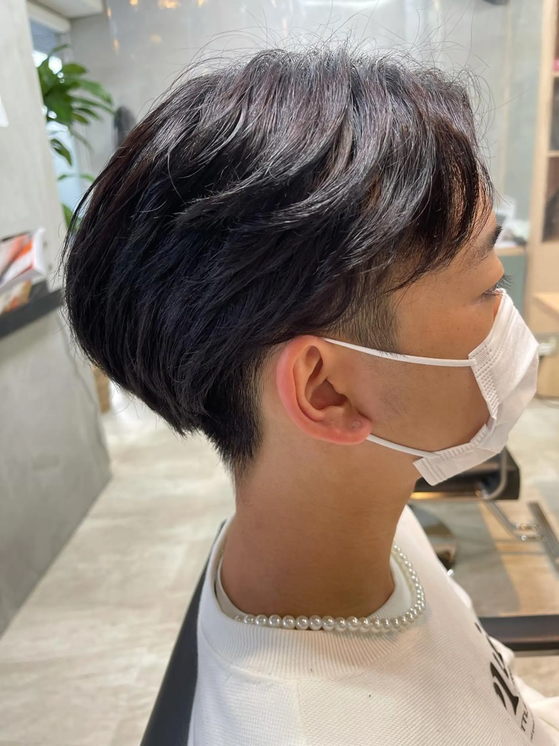 ショート パーマ メンズ センターパート メンズパーマ ニュアンスパーマ 🫧似合わせカット 立川TOSHIKIのヘアスタイル
