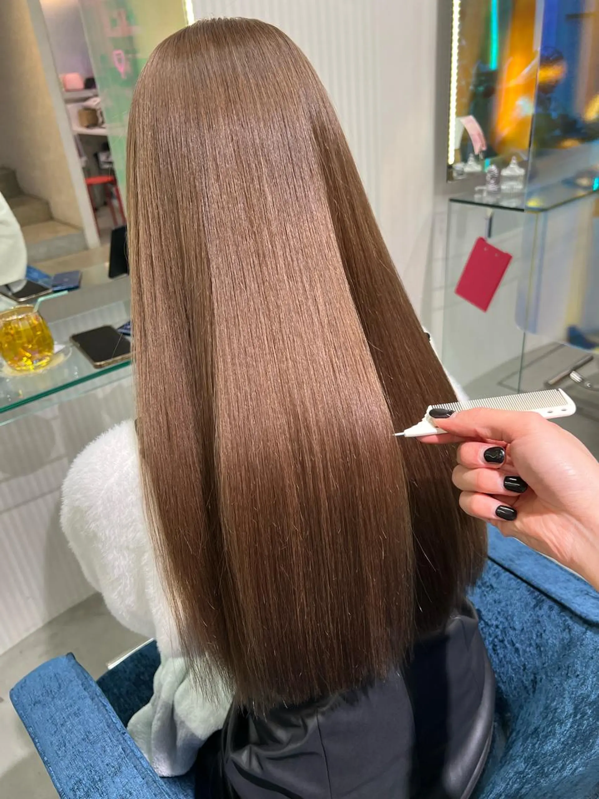 ロング カラー ブラウンカラー ナチュラルブラウン 安井まゆ _Box mico.のヘアスタイル