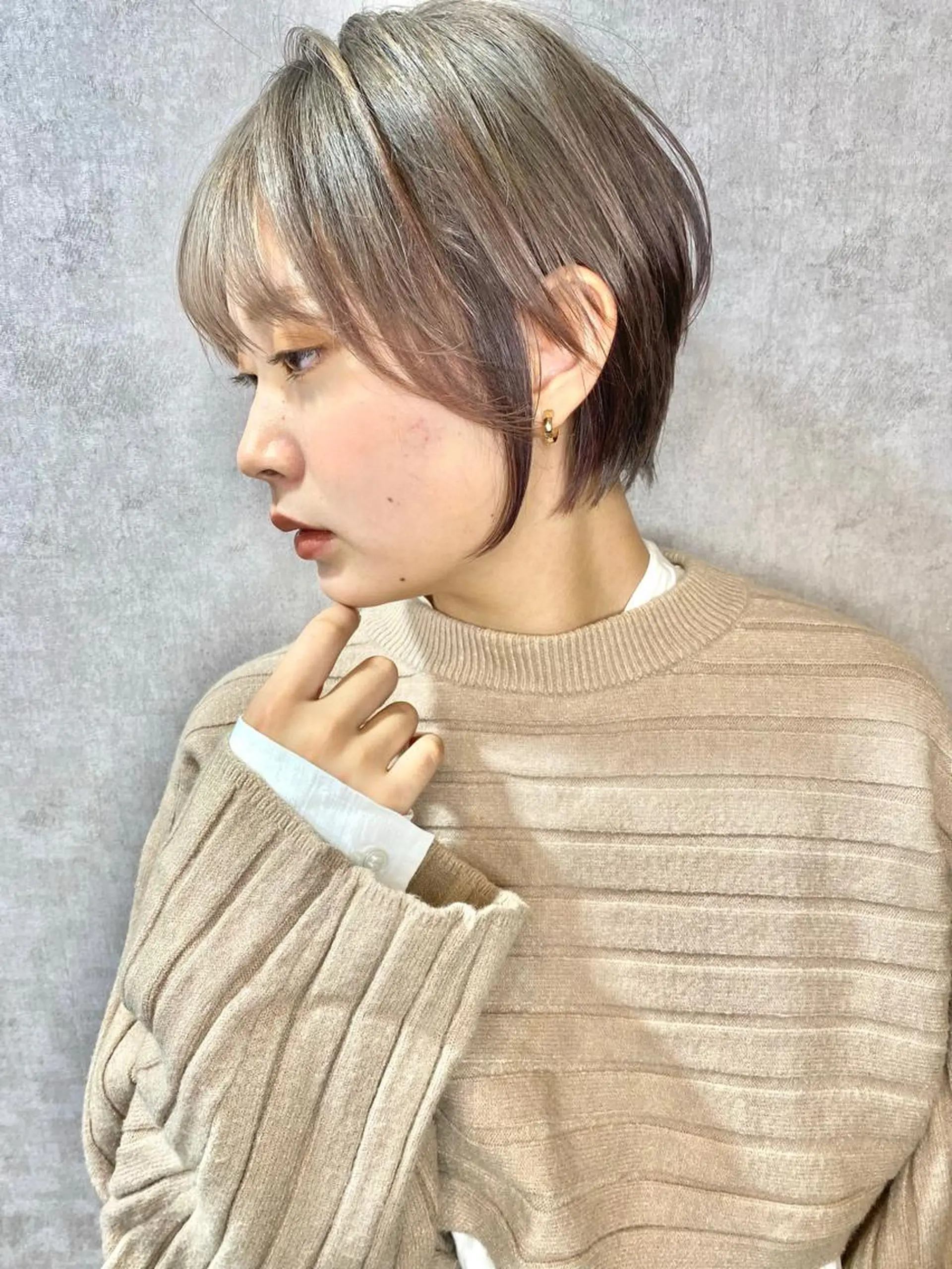 ショート カラー ショートヘア カット ヘアカラー トリートメント 山崎 雄太のヘアスタイル