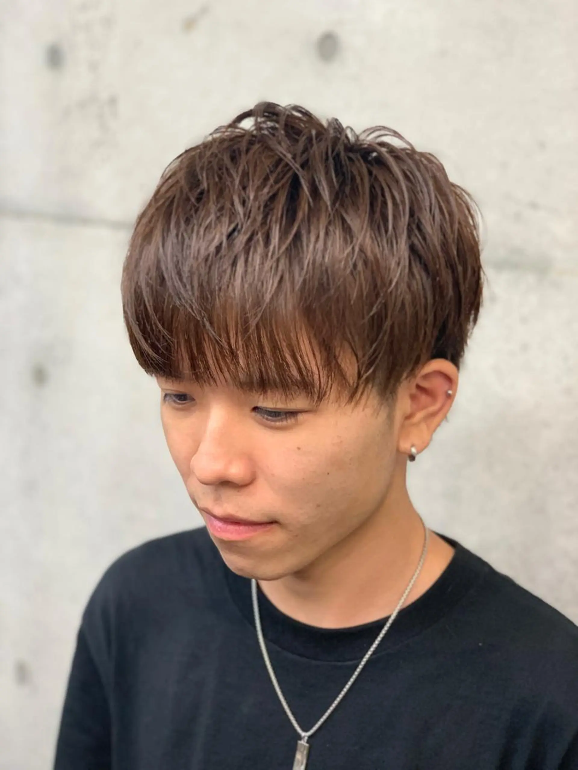 ショート カラー メンズ カット ヘアカラー トリートメント クセを最大限に活かす メンズパーマ奈良大祐のヘアスタイル