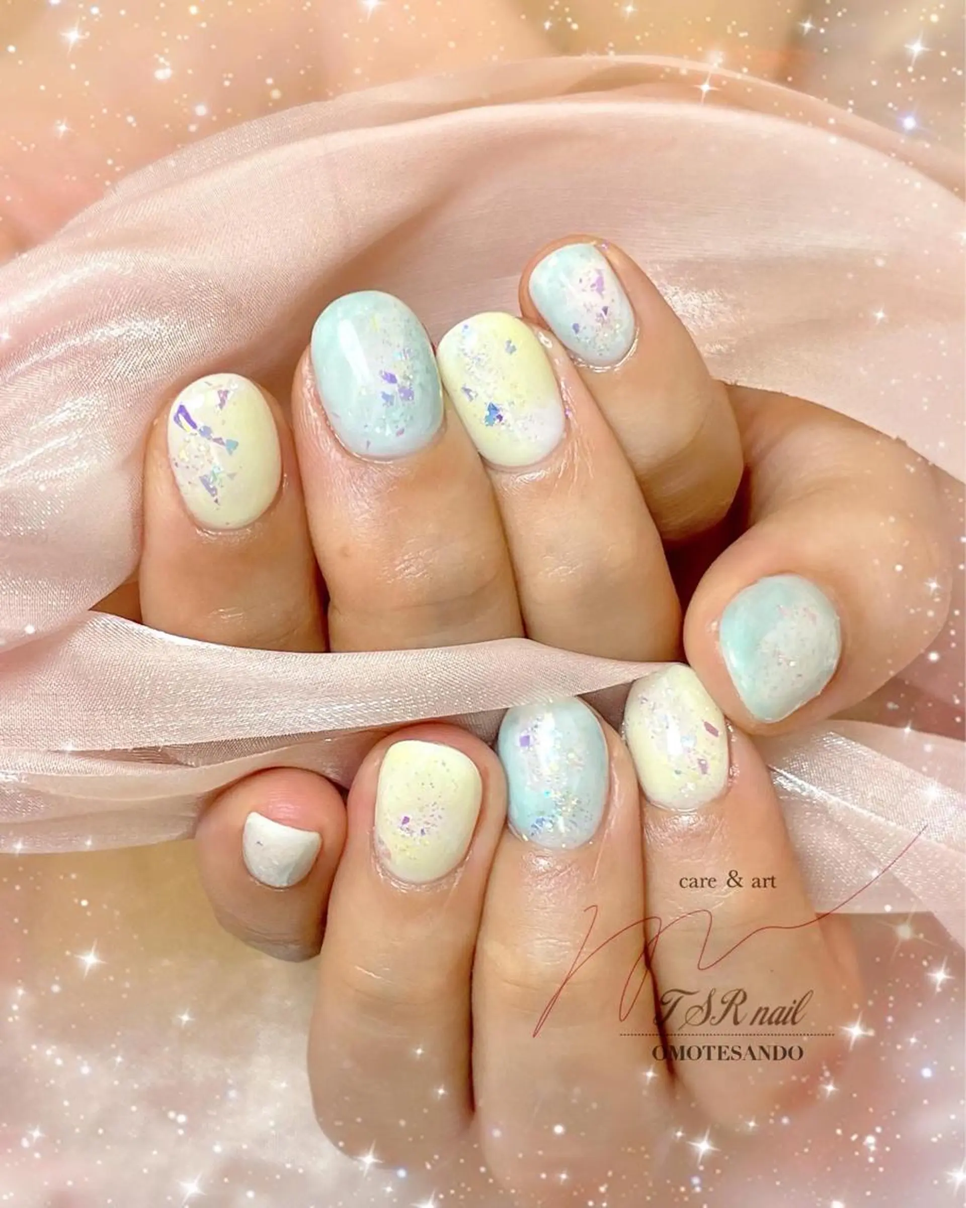 ネイル パステルネイル ハンドネイル ハンドケア 爪咲 りり花のネイルデザイン