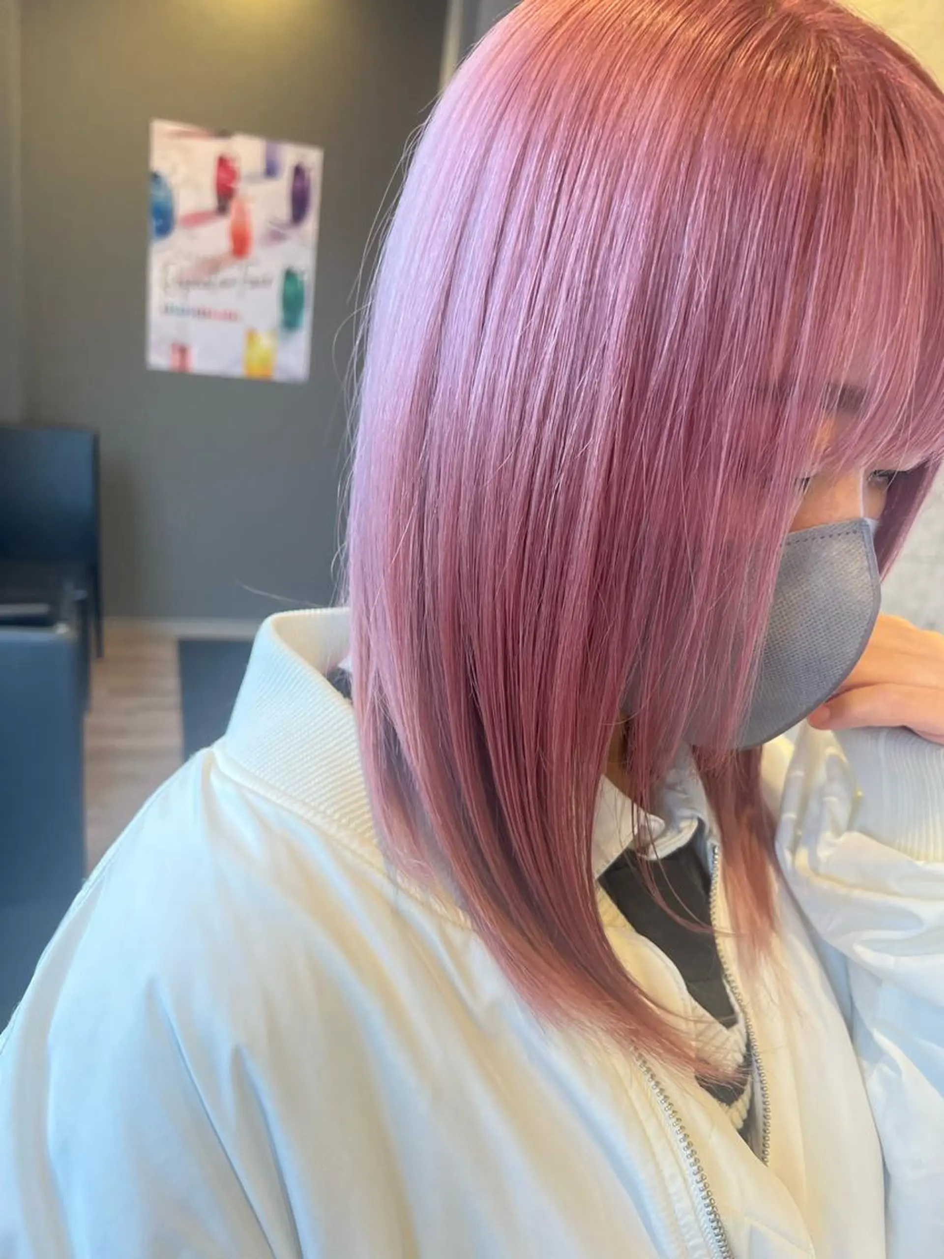 ミディアム 原田 英希のヘアスタイル
