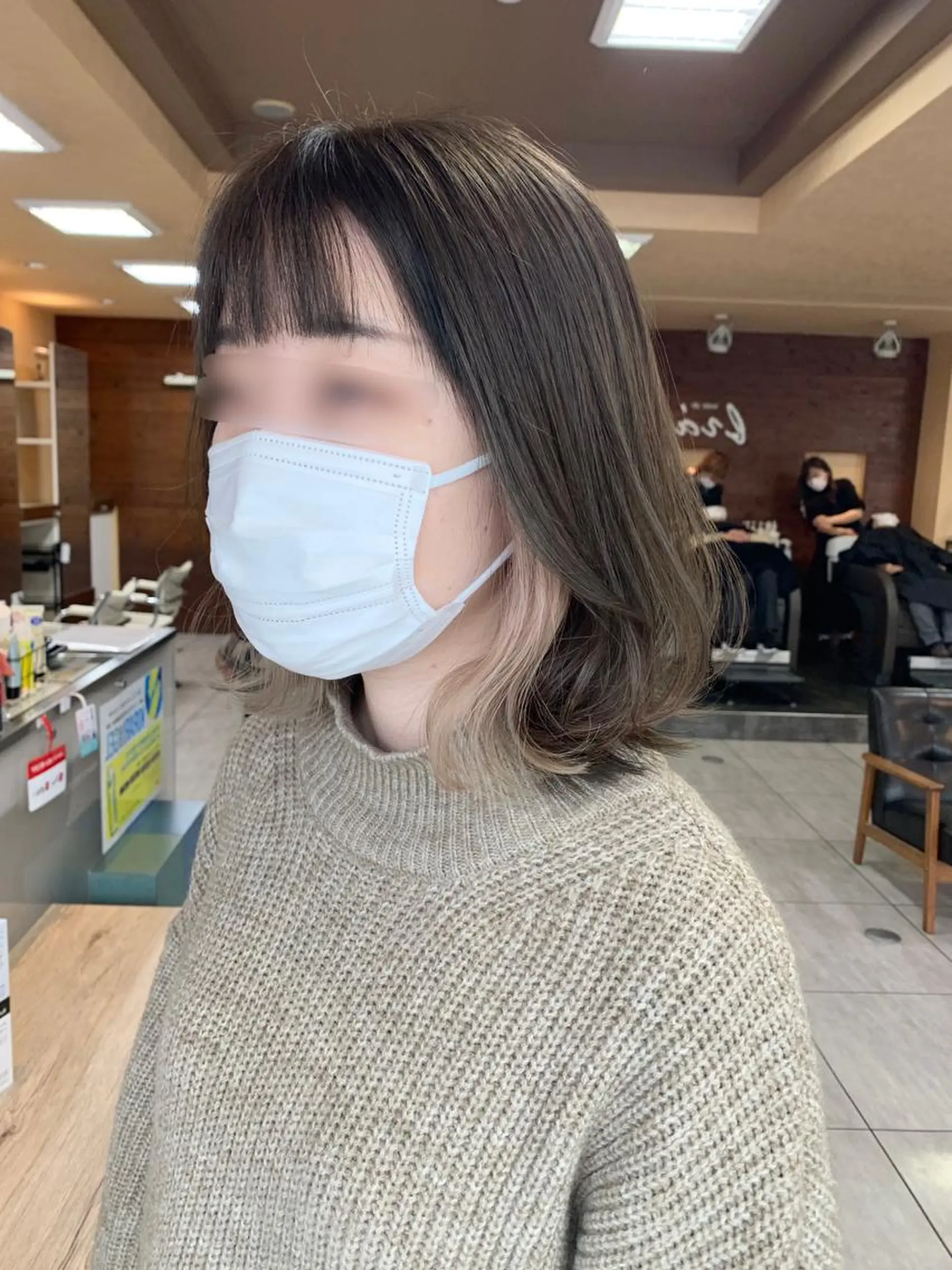ミディアム カット ヘアカラー トリートメント 🫧艶髪カラー🫧 森本くるみのヘアスタイル