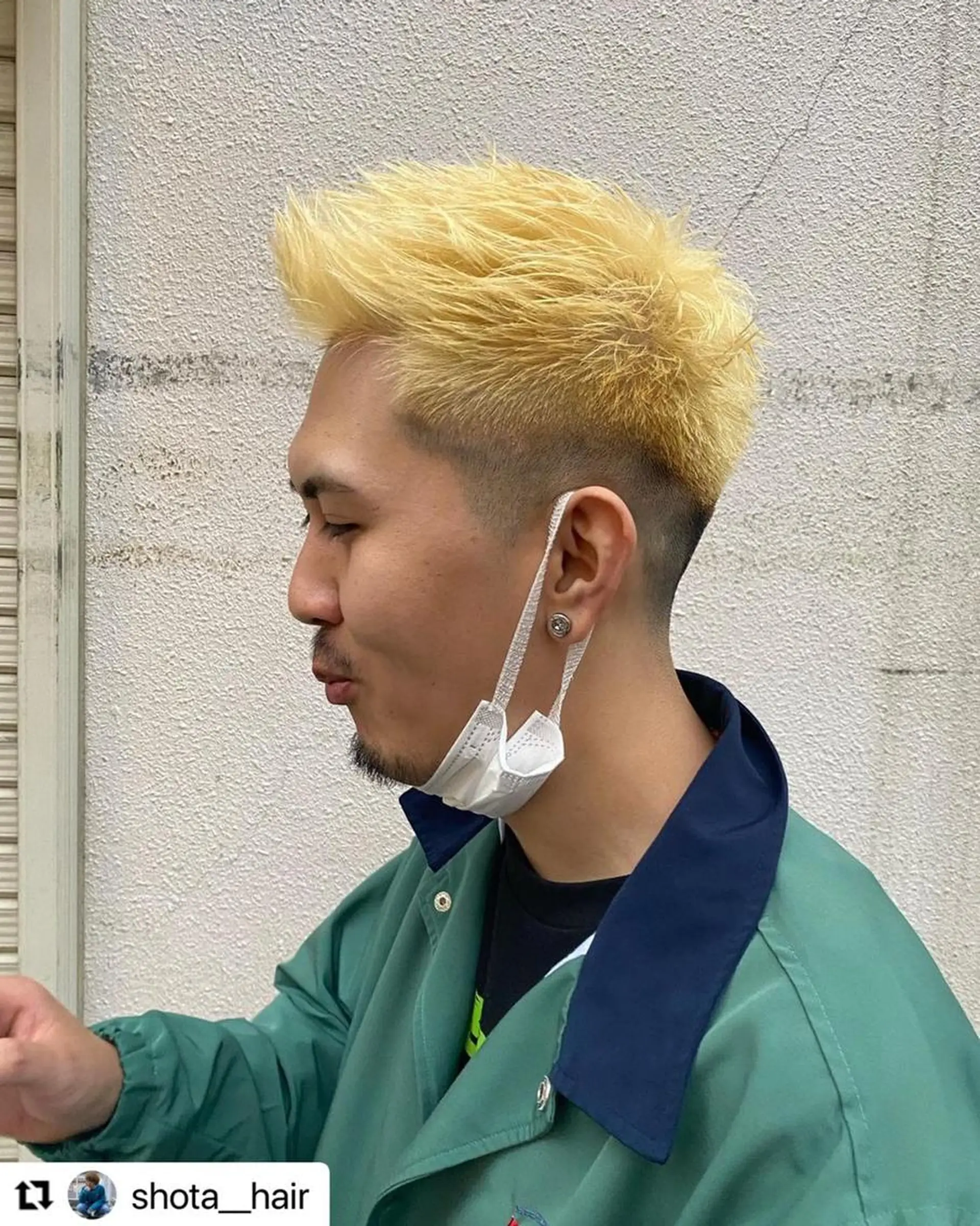 ミディアム カラー メンズ フェードカット ブロンド 🩷Eny terrace🩷のヘアスタイル