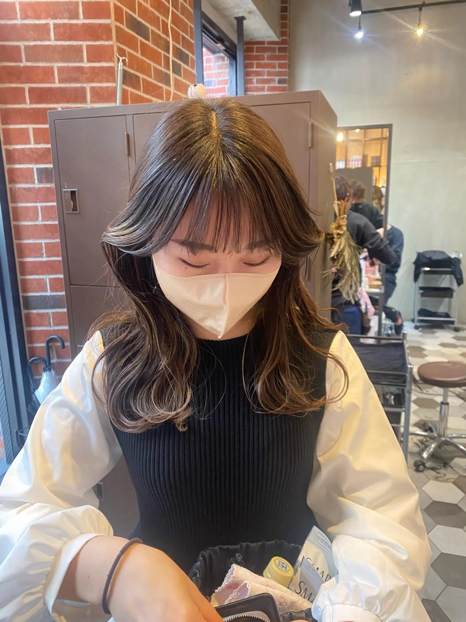 ロング カット ヘアカラー トリートメント 髪質改善韓国レイヤー SHIORI🦋のヘアスタイル