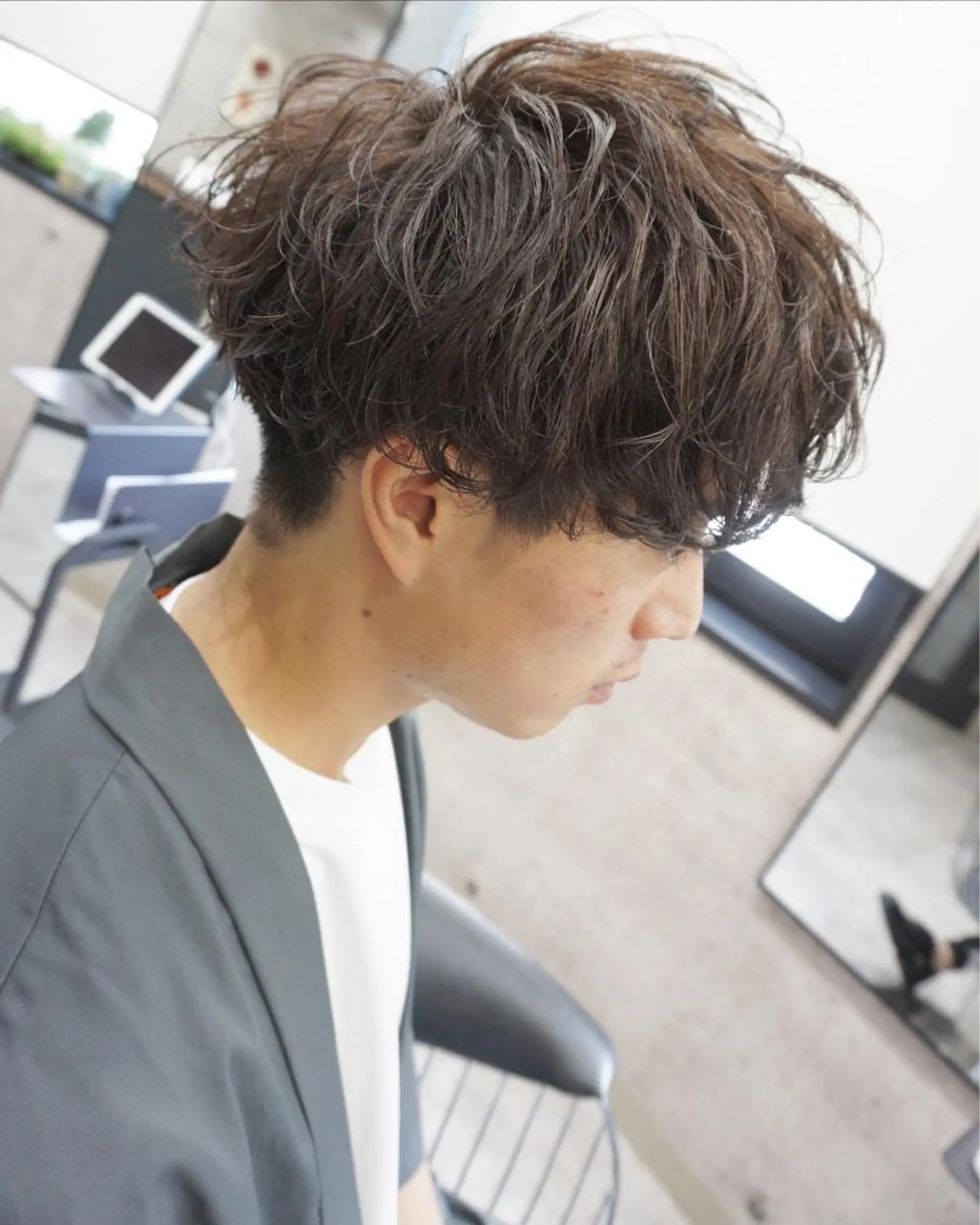 メンズ メンズパーマ カット ヘアカラー パーマ トリートメント hair teria ryu 大塚のヘアスタイル