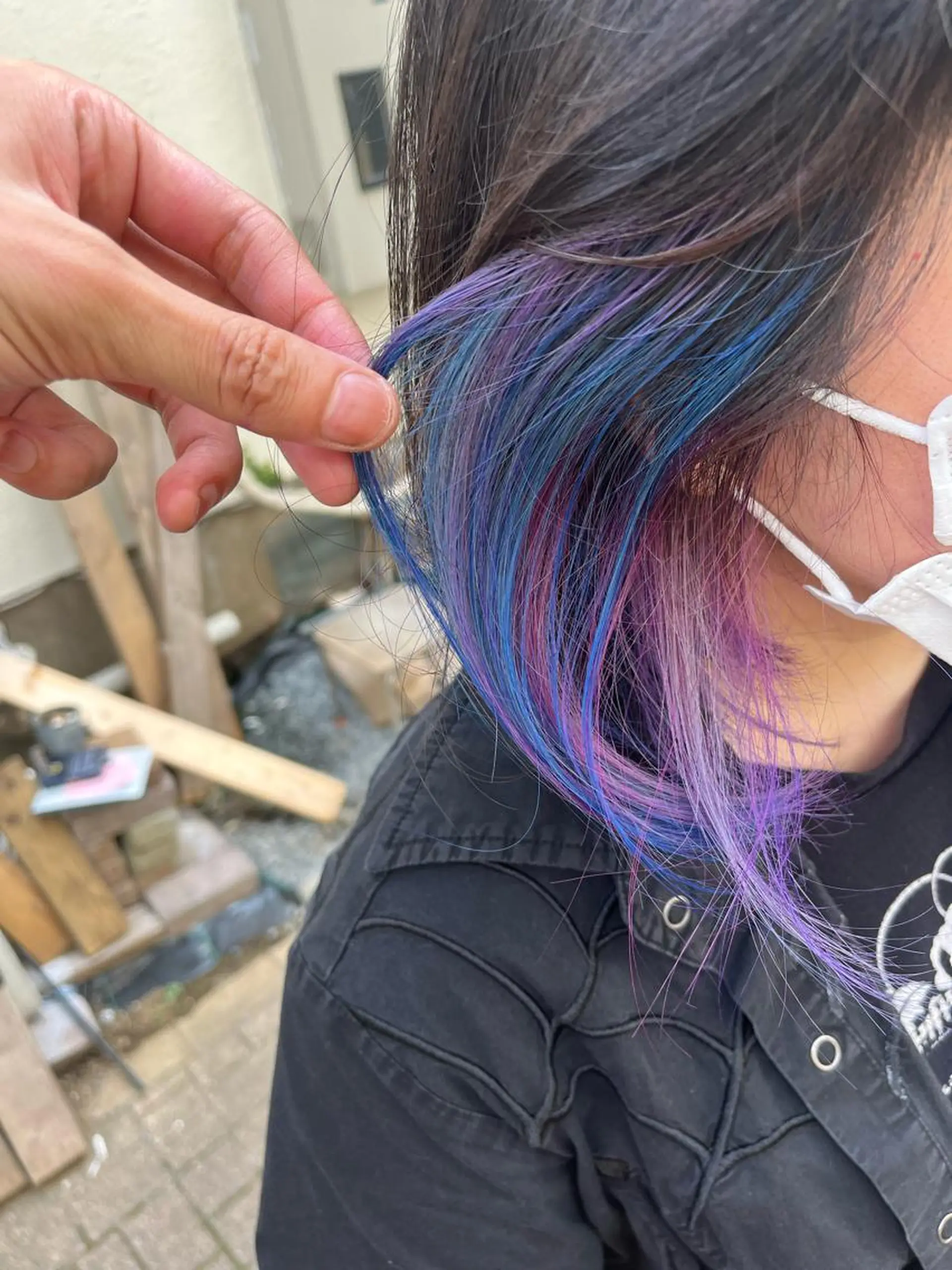 ミディアム カラー ショートボブ ボブレイヤー アッシュ バレイヤージュ ミストバング カット ヘアカラー トリートメント 原宿サロン代表 デザインカラー伊藤卓のヘアスタイル