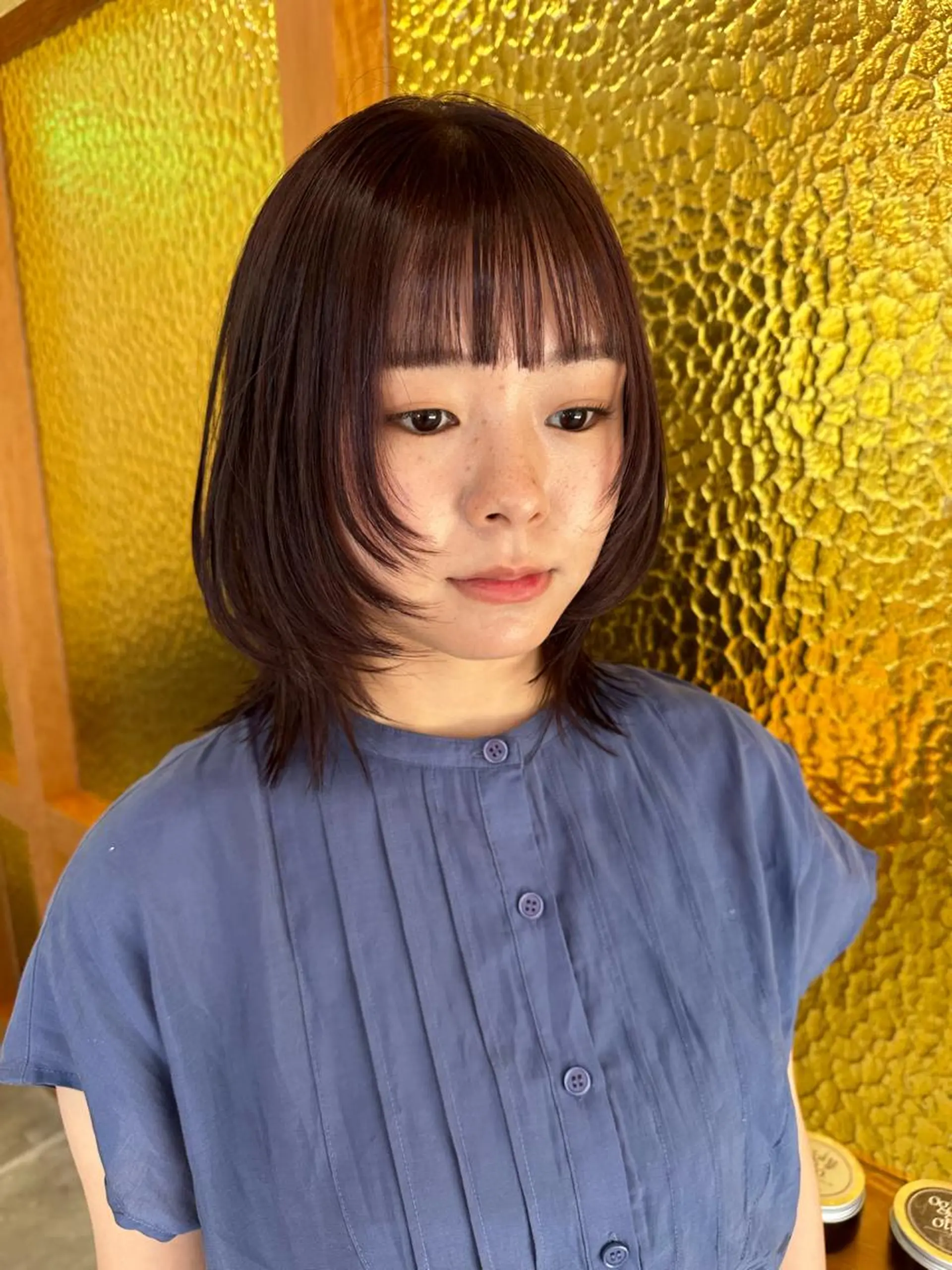 セミロング ヘアカラー 中山 まどかのヘアスタイル